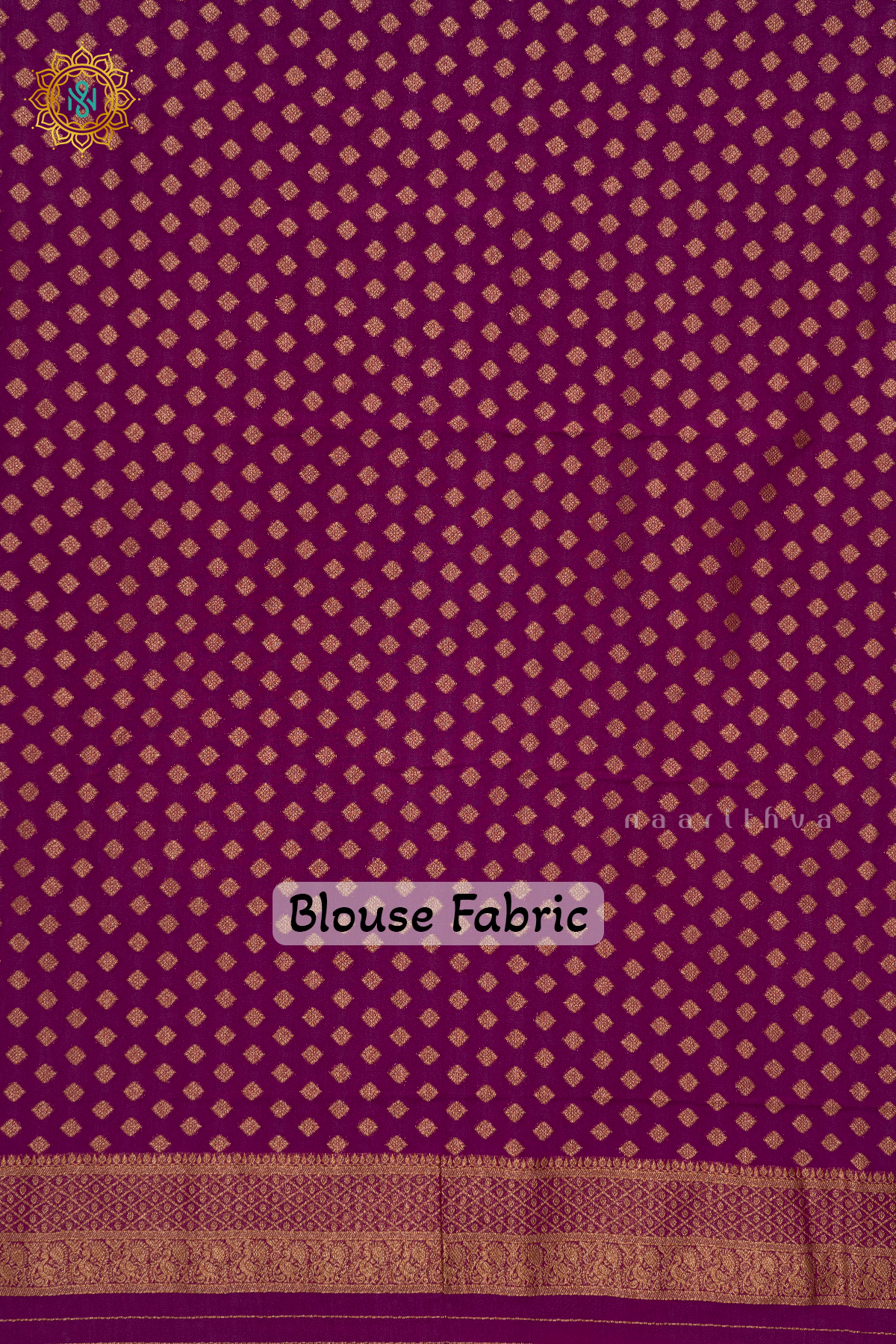 BLUE WITH WINE - SEMI CREPE GEORGETTE