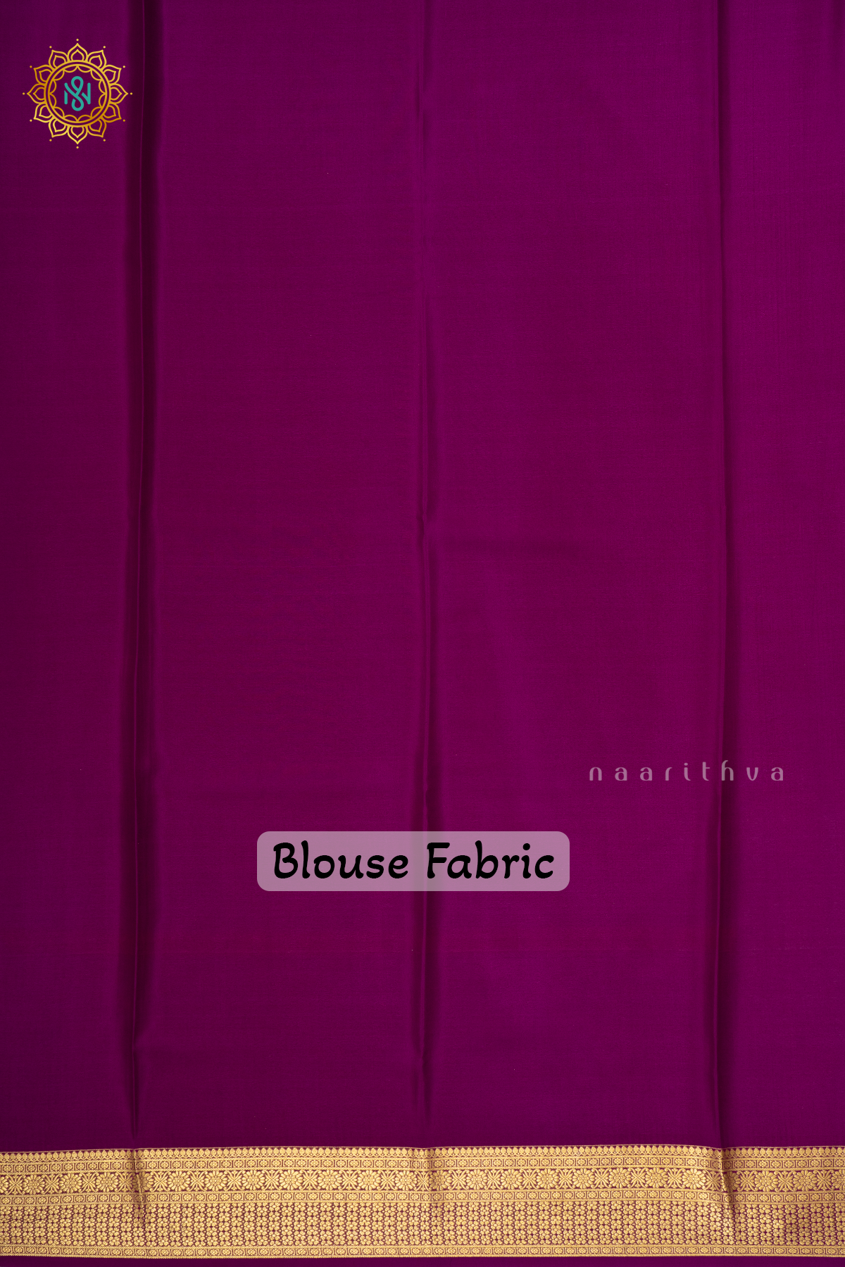GREEN WITH PURPLE & BLUE - PURE MYSORE CREPE SILK