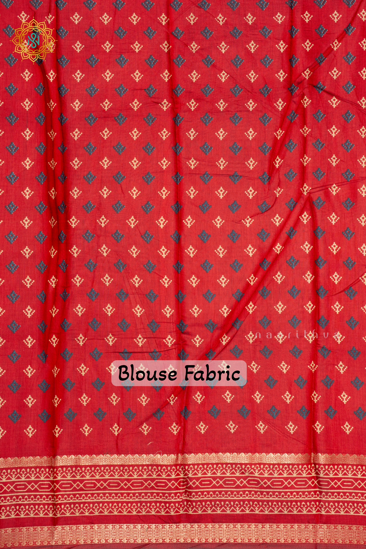 PEACOCK BLUE WITH RED - SOFT COTTON