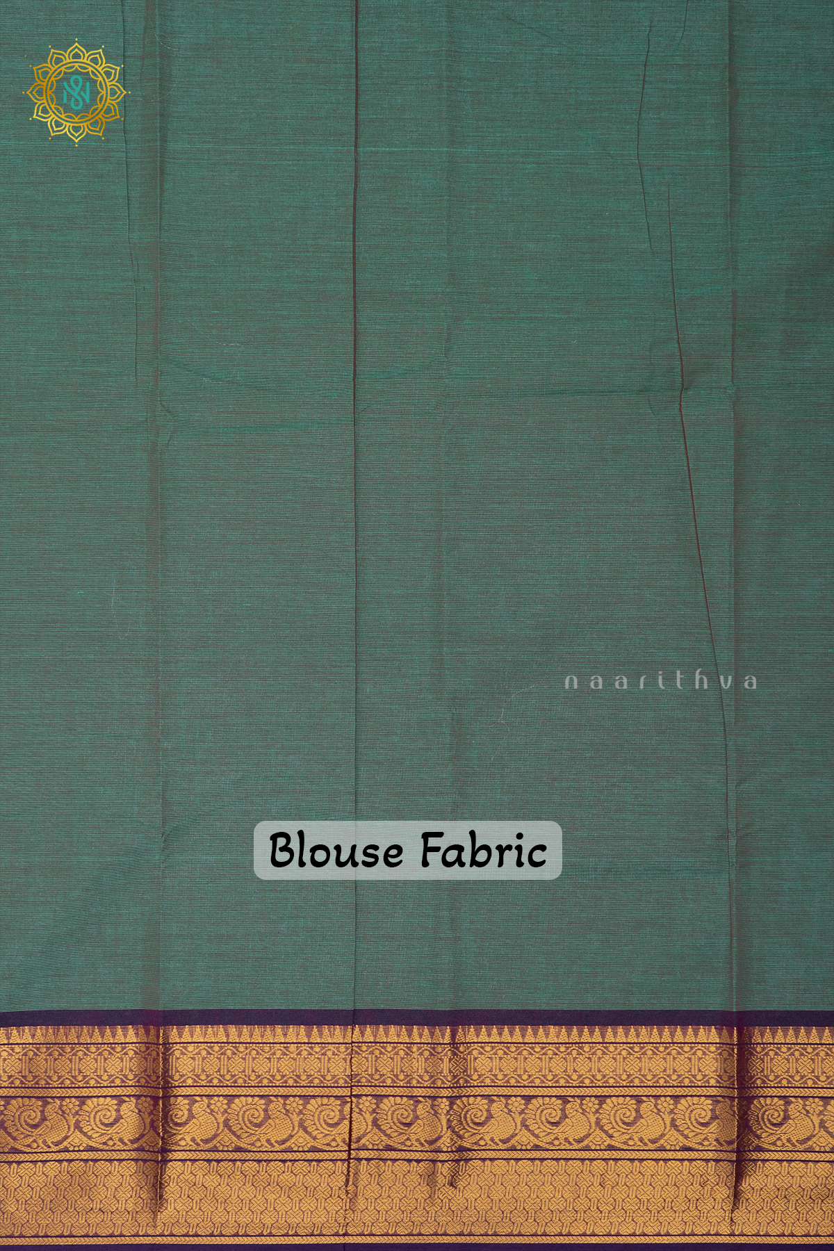 SAGE GREEN WITH BLUE - CHETTINAD COTTON