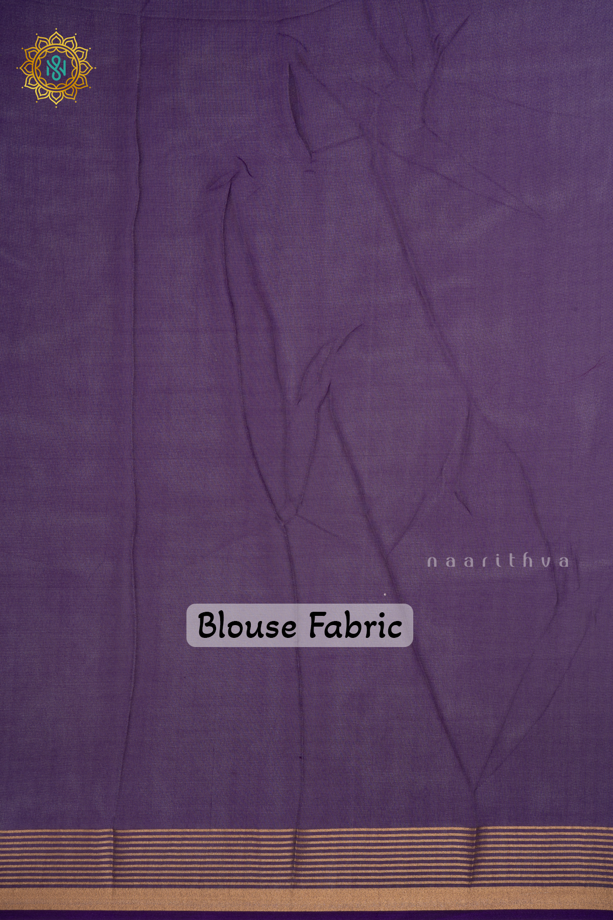 Purple - Semi Georgette Printed Body With Zari Striped Border