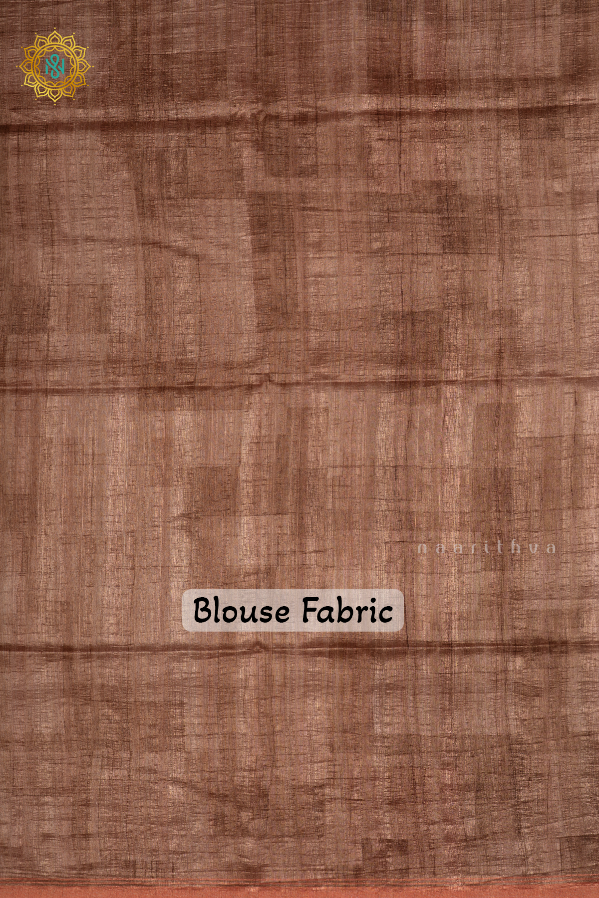 Light Brown Semi Gicha Tussar Saree With Printed Body, Pallu And Blouse
