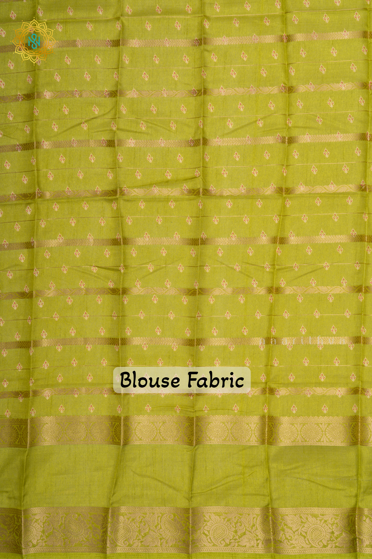 Purple With Lemon Green Dola Silk Saree Allover Printed Buttas And Zari Stripes With Contrast Zari Gap Border
