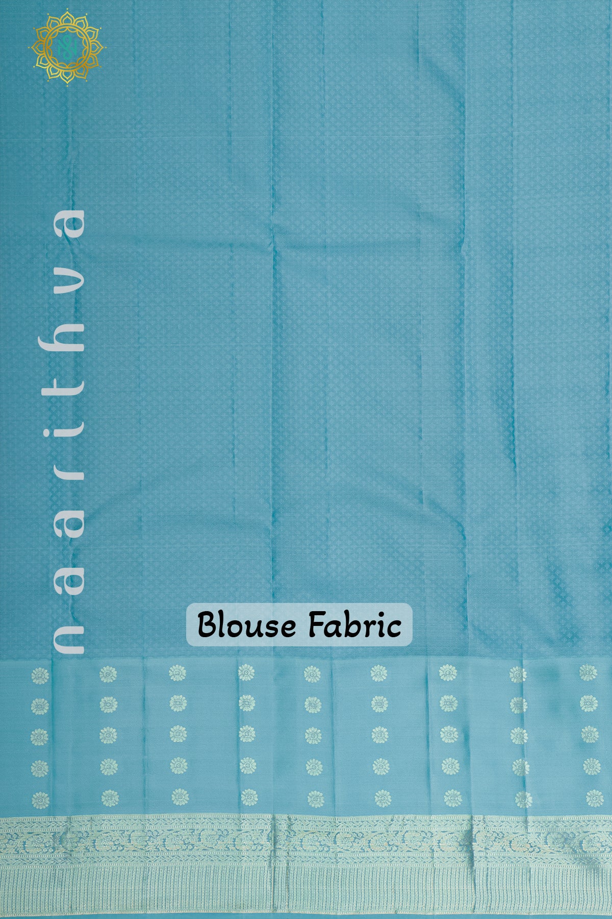 BLACK WITH LIGHT BLUE - PURE KANJIVARAM SILK