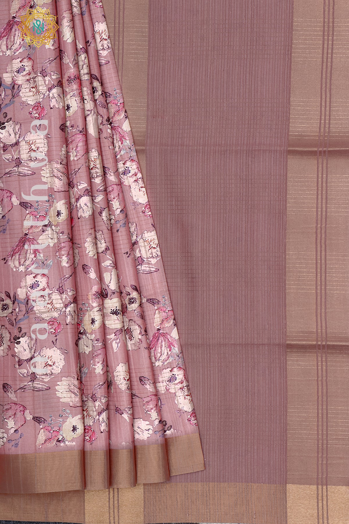 PEACHISH PINK - SEMI TUSSAR SILK