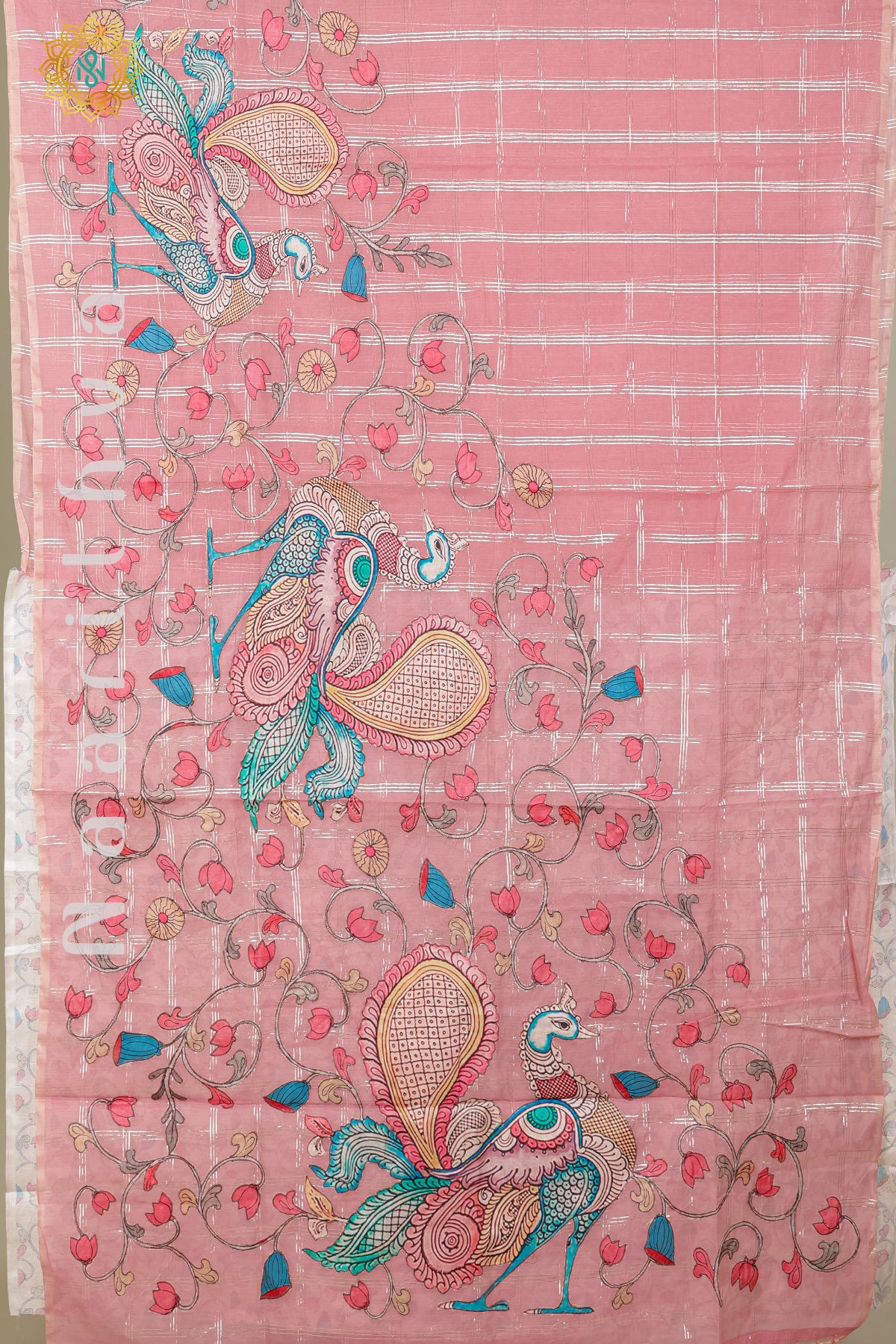 PINK - CHANDERI COTTON WITH APPLIQUE WORK