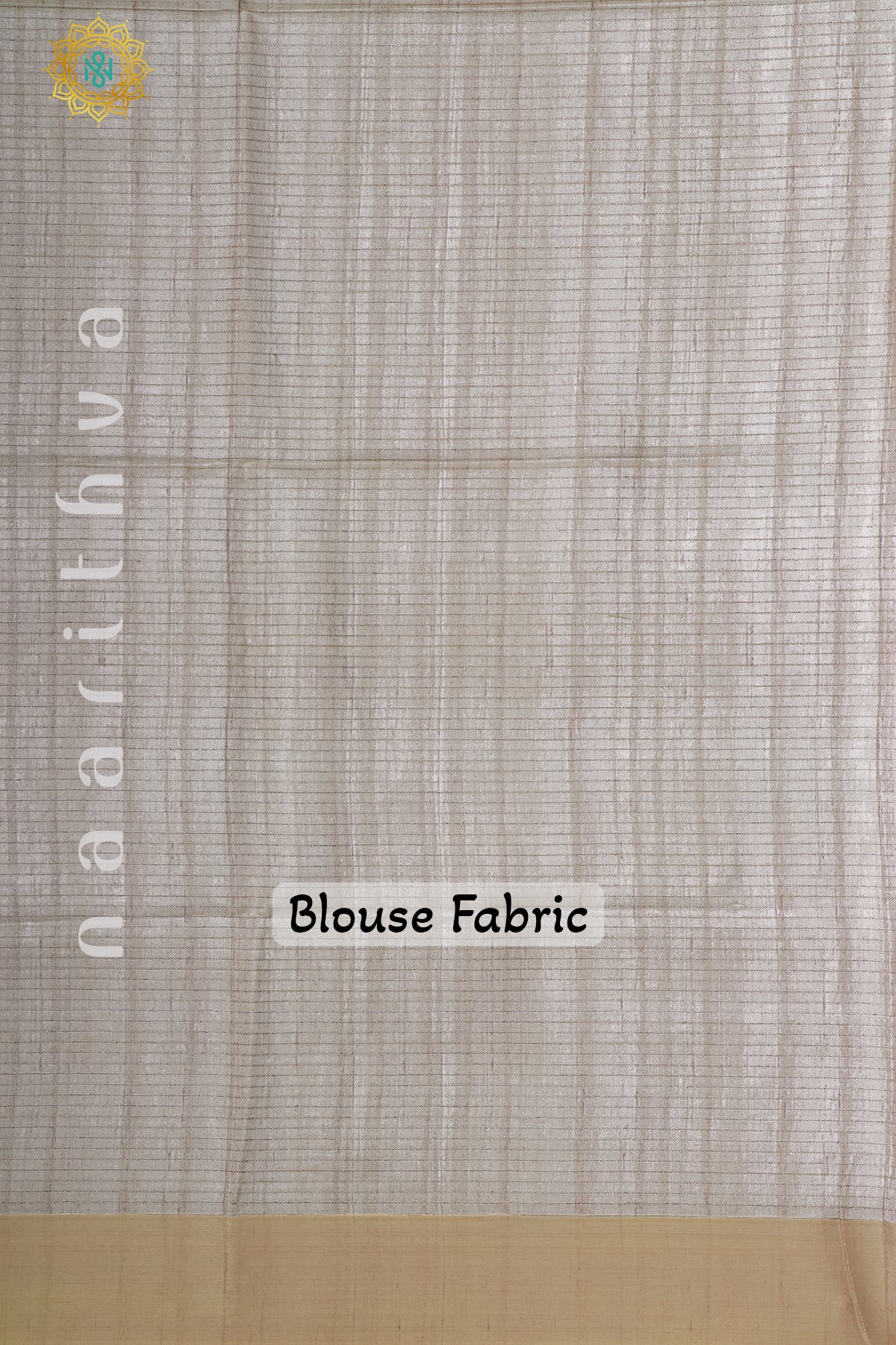 BEIGE WITH GREY - SEMI TUSSAR SILK