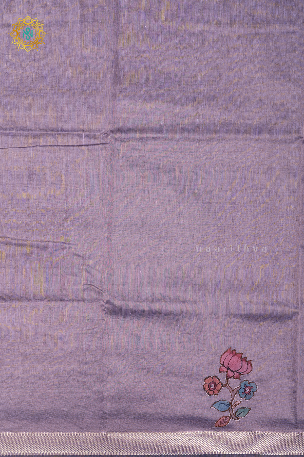LAVENDER - SEMI TISSUE WITH APPLIQUE WORK