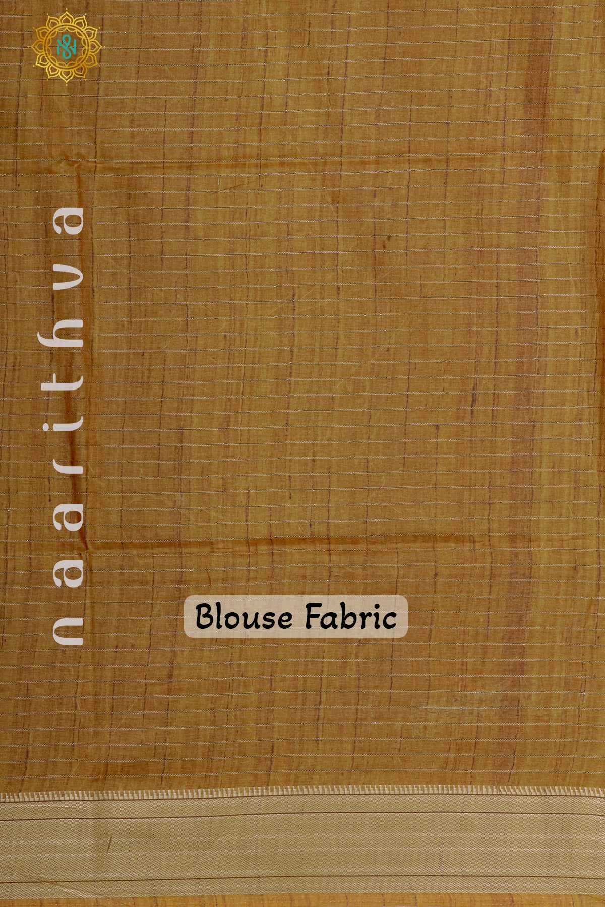 AQUA BLUE WITH MUSTARD - SEMI TUSSAR SILK