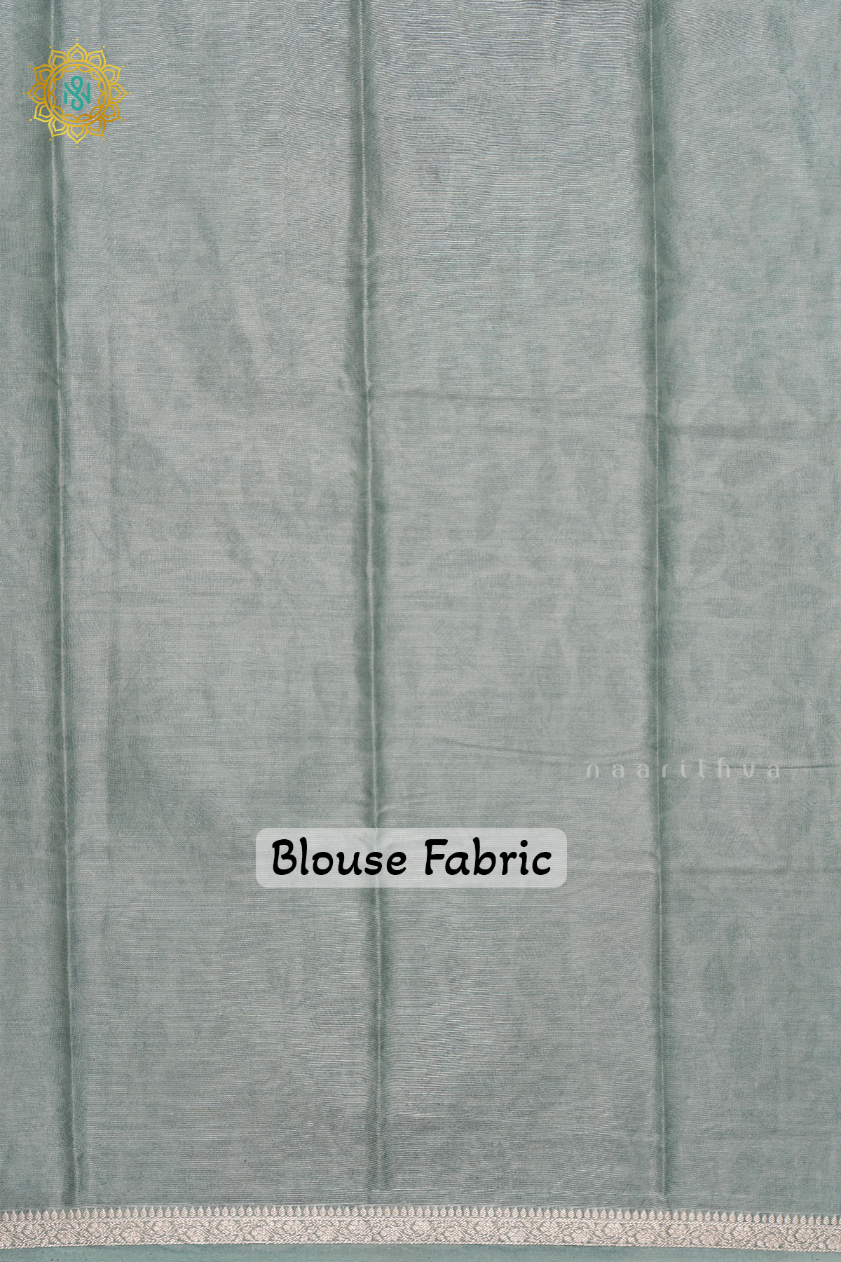 WHITE WITH AQUA GREEN - COTTON TISSUE