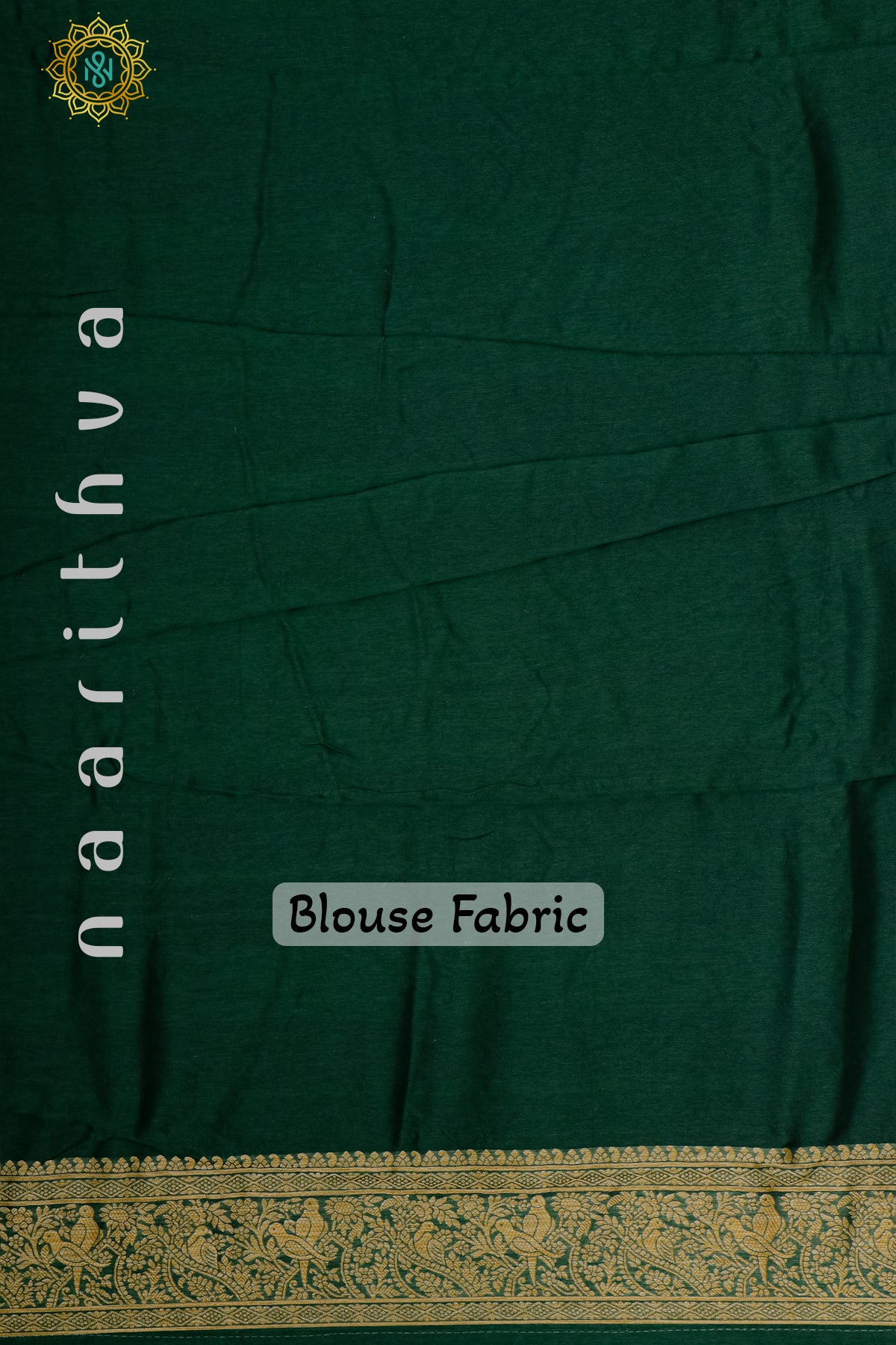 BOTTLE GREEN - SEMI RAW SILK