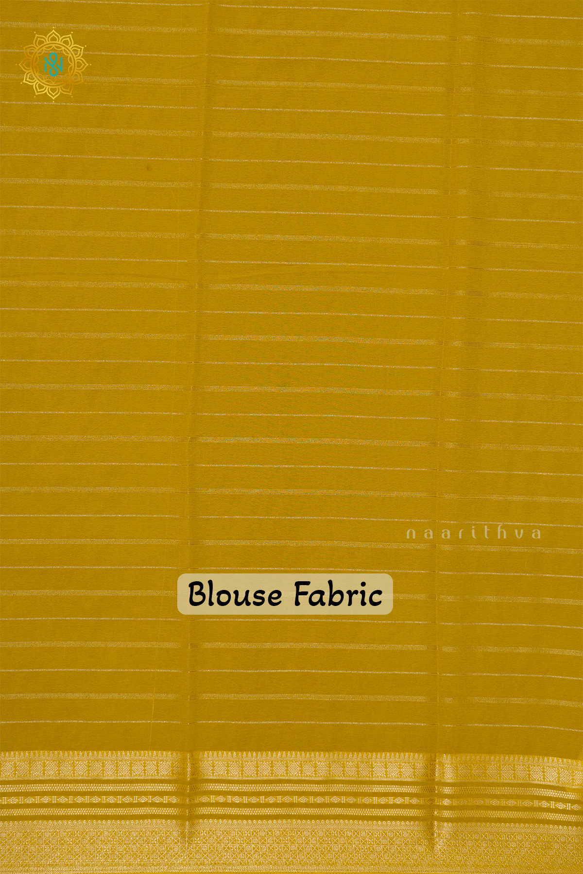 BOTTLE GREEN WITH YELLOW - SEMI GEORGETTE