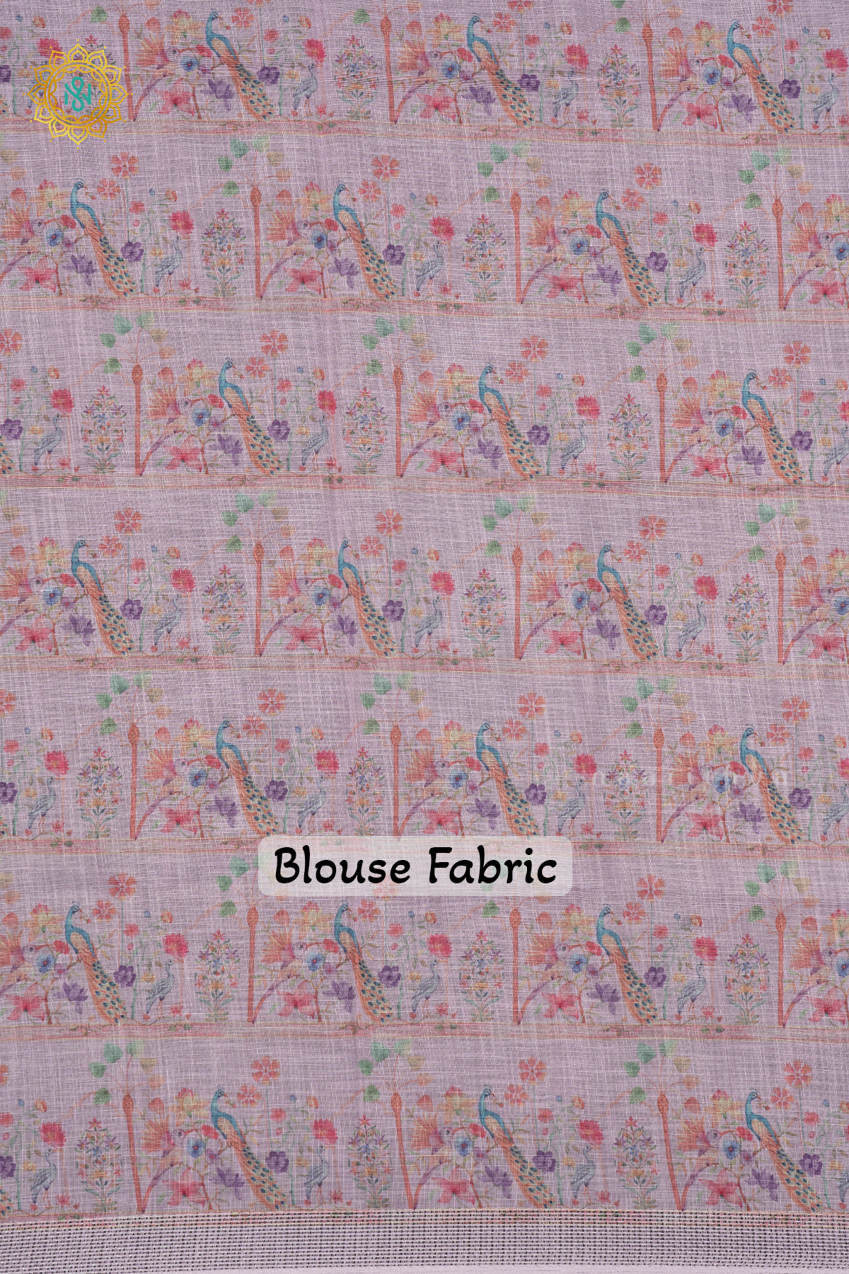 AQUA BLUE WITH PINK -  LINEN BY COTTON