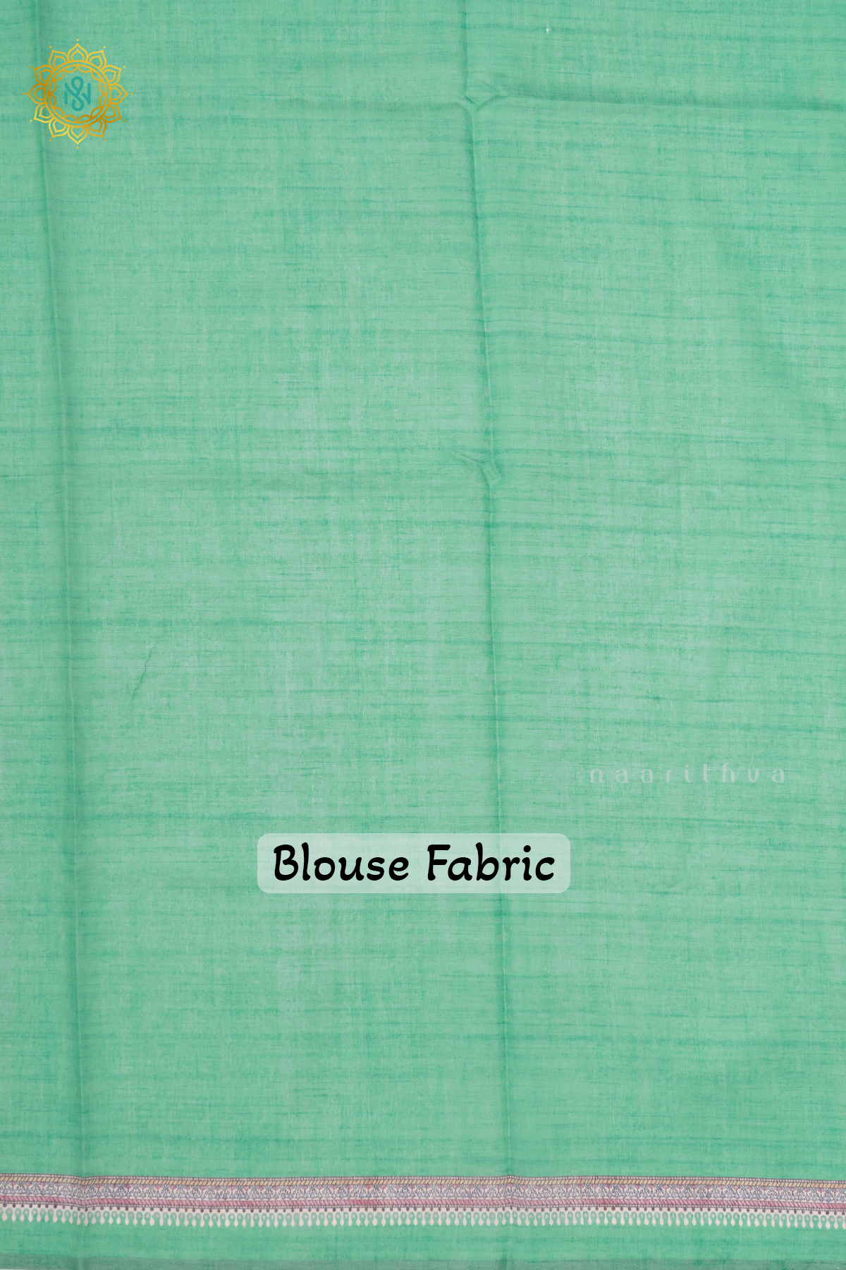 GREEN WITH OFF WHITE - CHANDERI COTTON