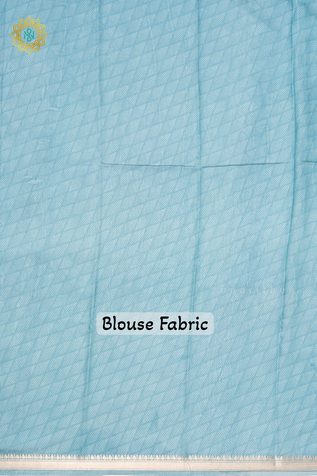 WHITE WITH AQUA BLUE - BUTTER CREPE