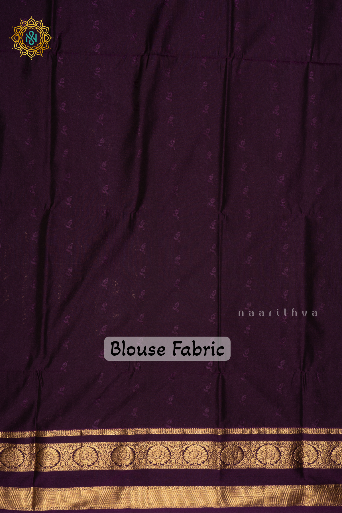 CYAN BLUE WITH DEEP PURPLE - SEMI SOFT SILK SAREE ALLOVER ZARI BUTTAS AND CONTRAST GAP BORDER