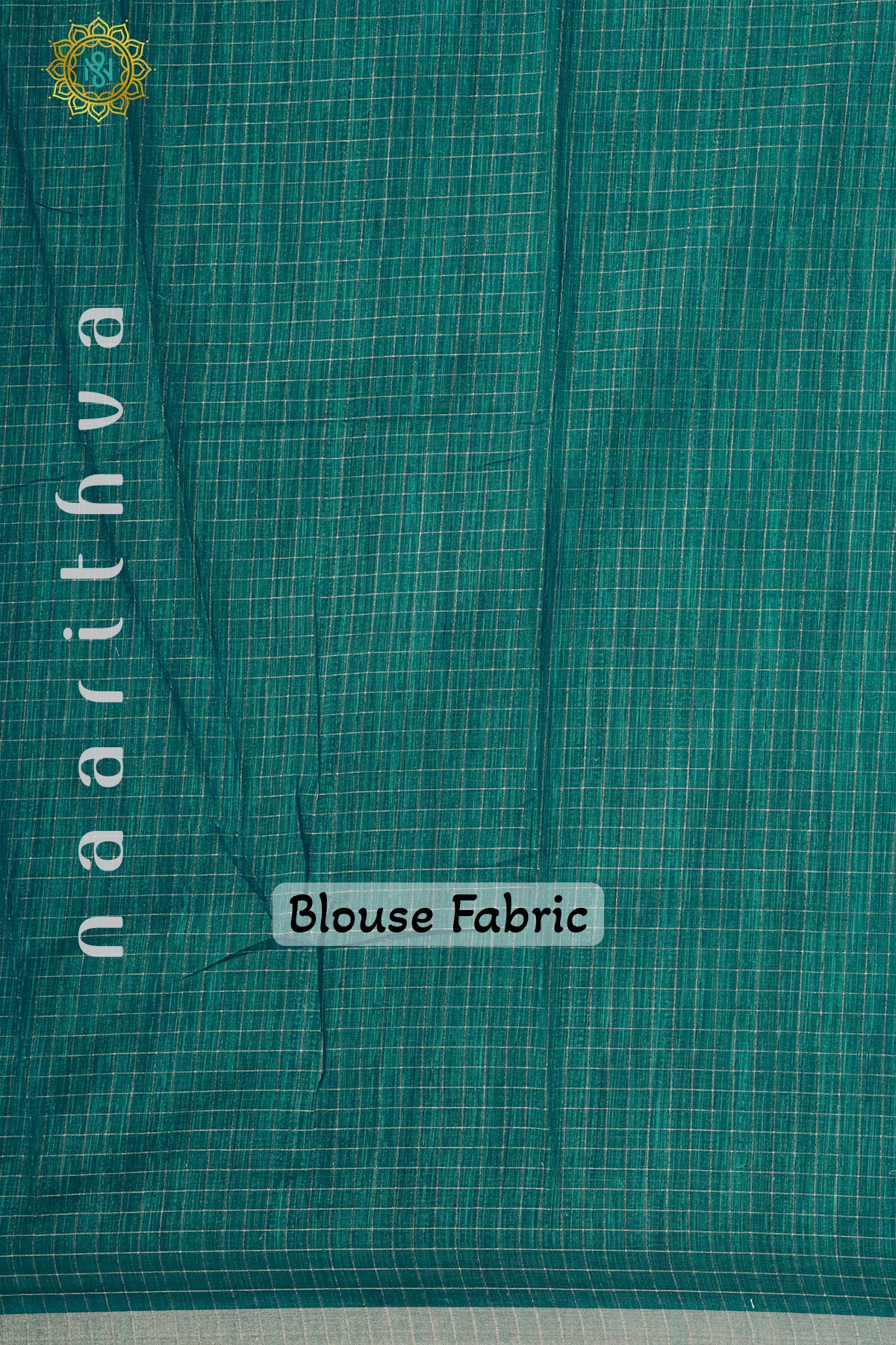 LIGHT BLUE WITH TEAL BLUE - LINEN COTTON