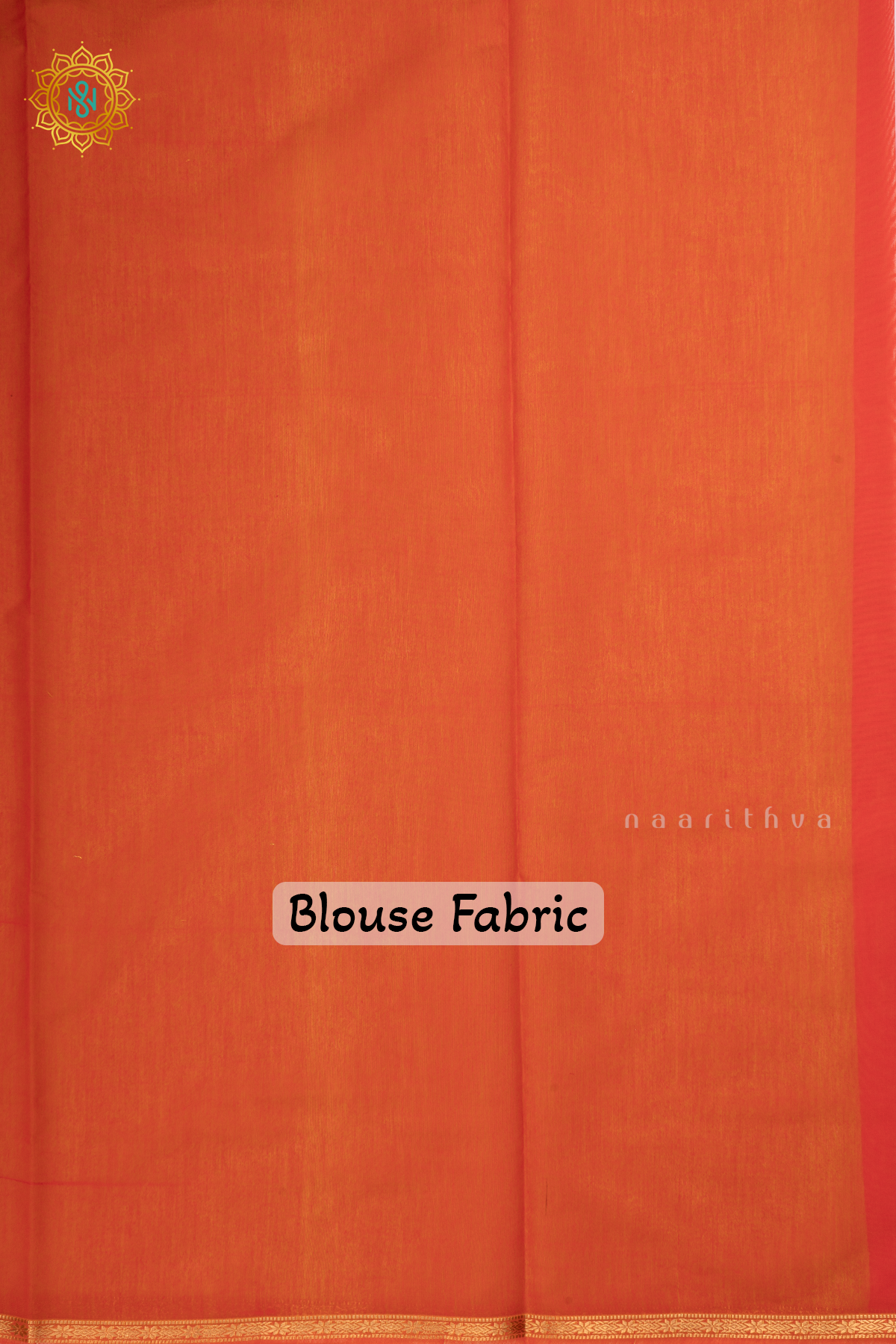 Green With Orange Silk Cotton Saree With Zari Woven Buttas And Contrast Zari Border
