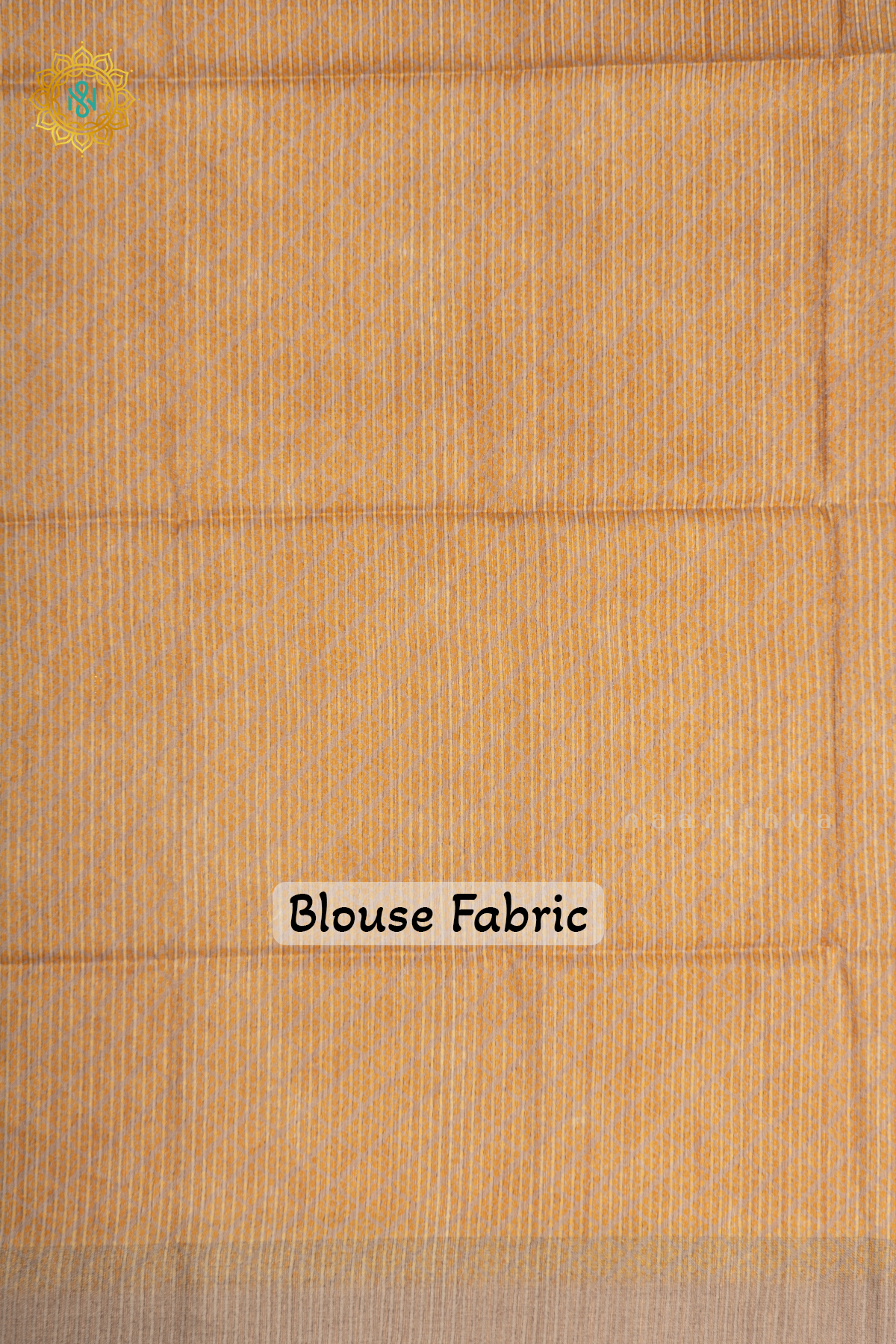 YELLOW  WITH BEIGE - SEMI TUSSAR SILK