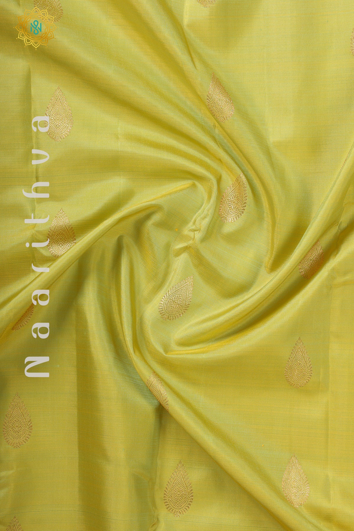 PARROT GREEN WITH BLUE - PURE KANJIVARAM SILK