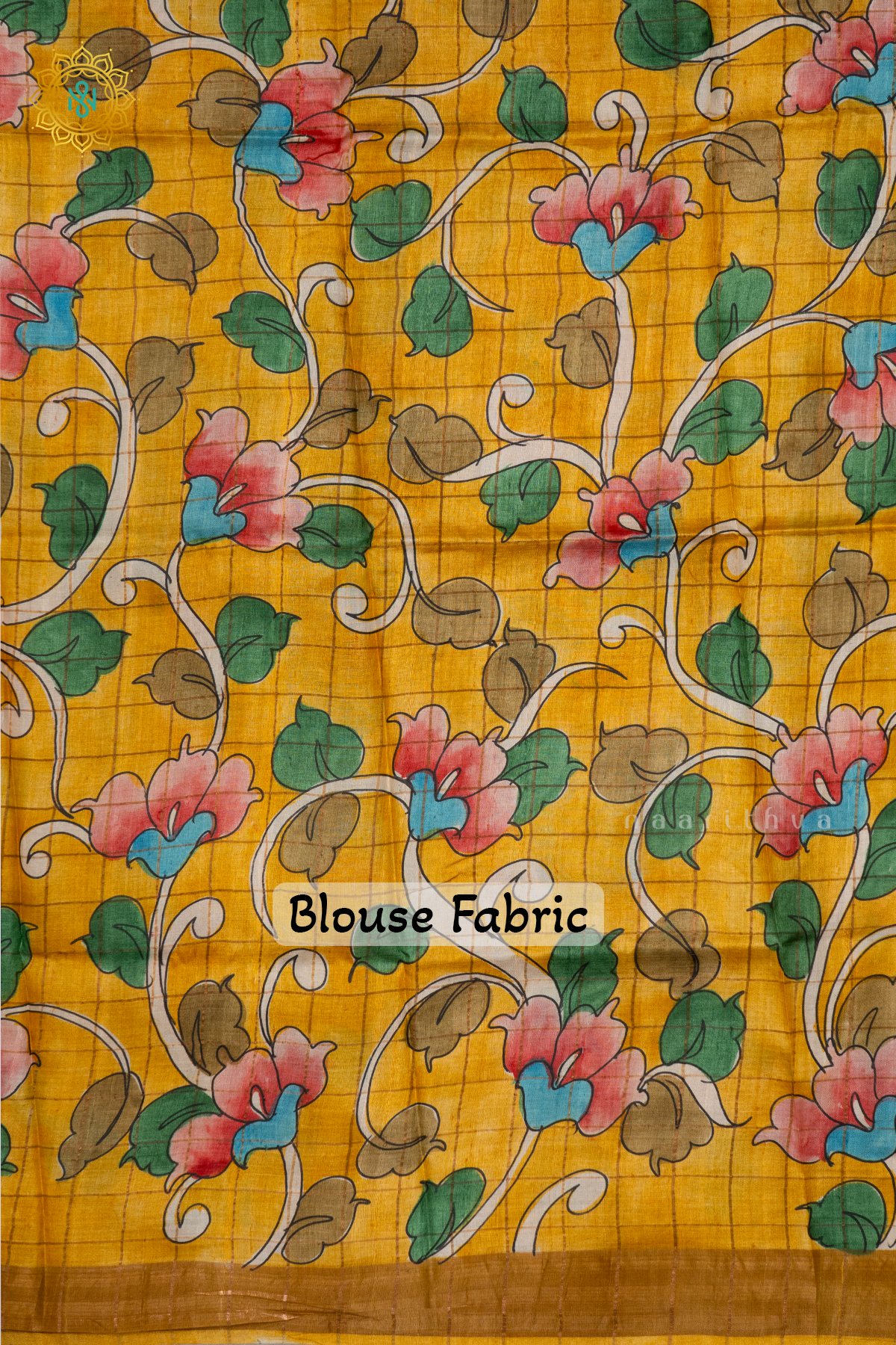 PEACHISH RED WITH YELLOW - PURE TUSSAR SILK