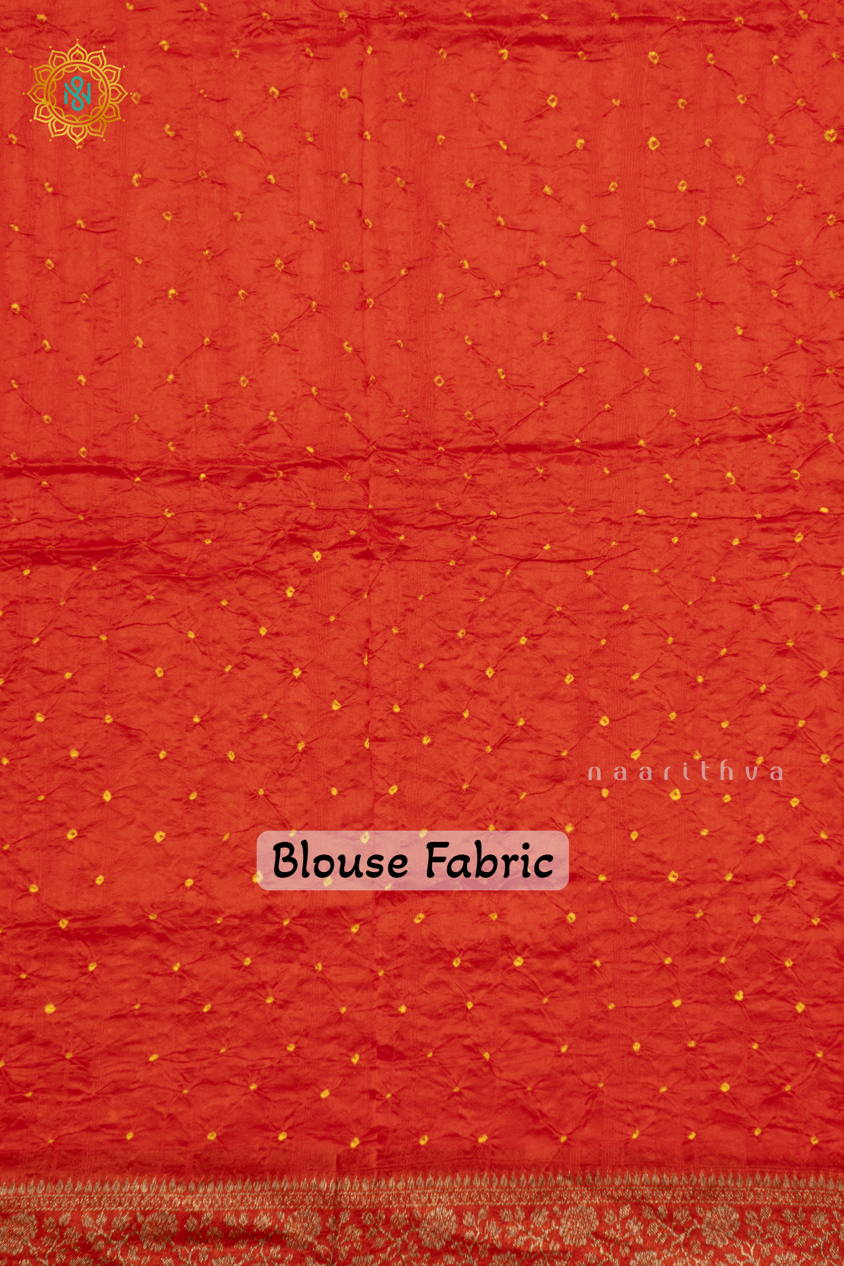 ORANGE - SEMI TUSSAR WITH TIE & DYE