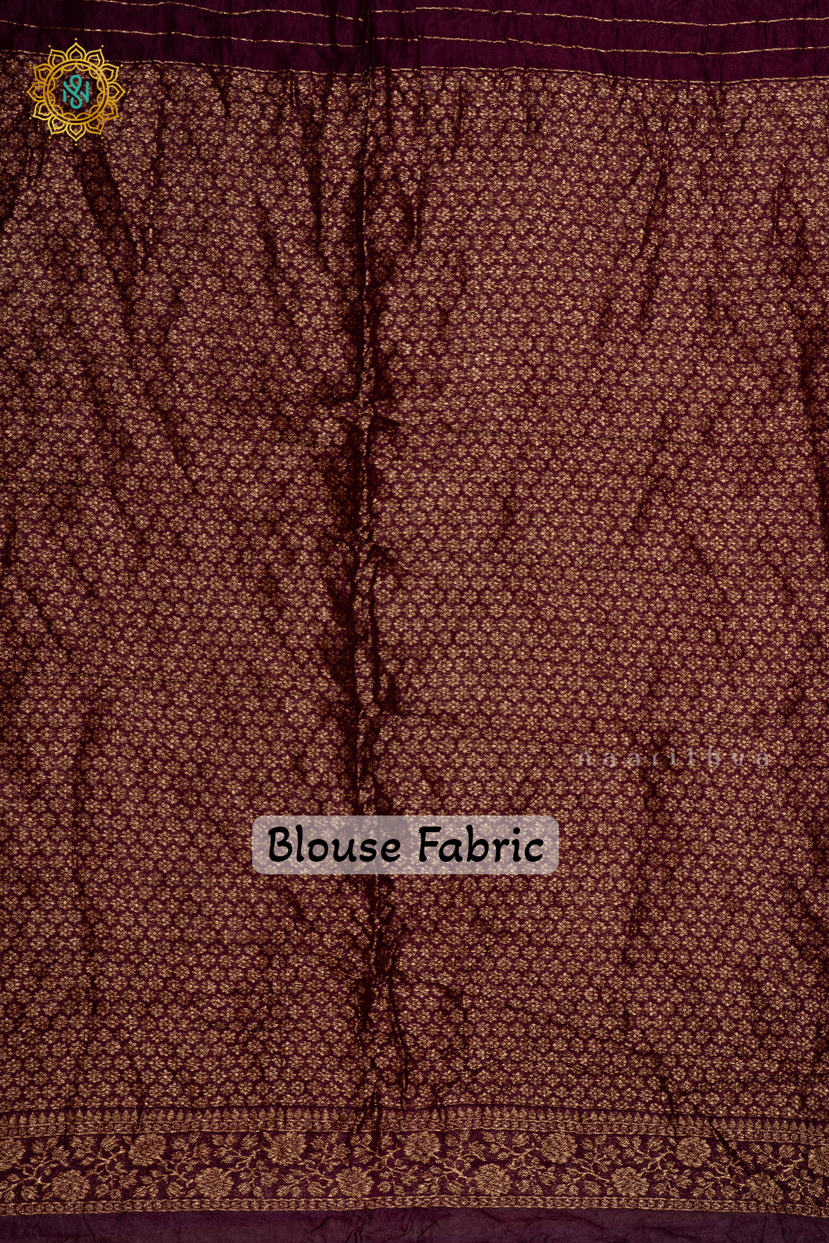 WINE - SEMI TUSSAR WITH BANDHANI TIE & DYE
