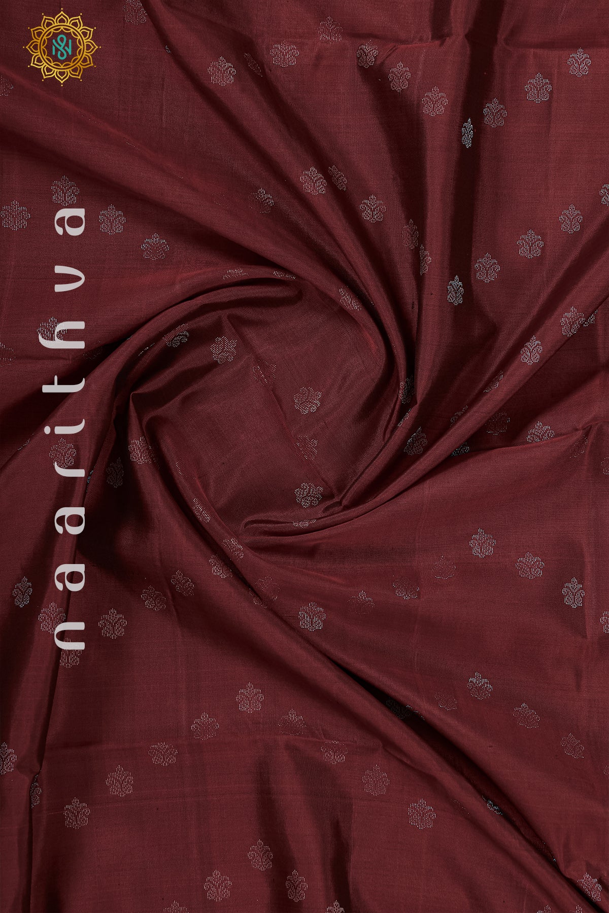 MAROON WITH GREY - PURE KANJIVARAM SOFT SILK