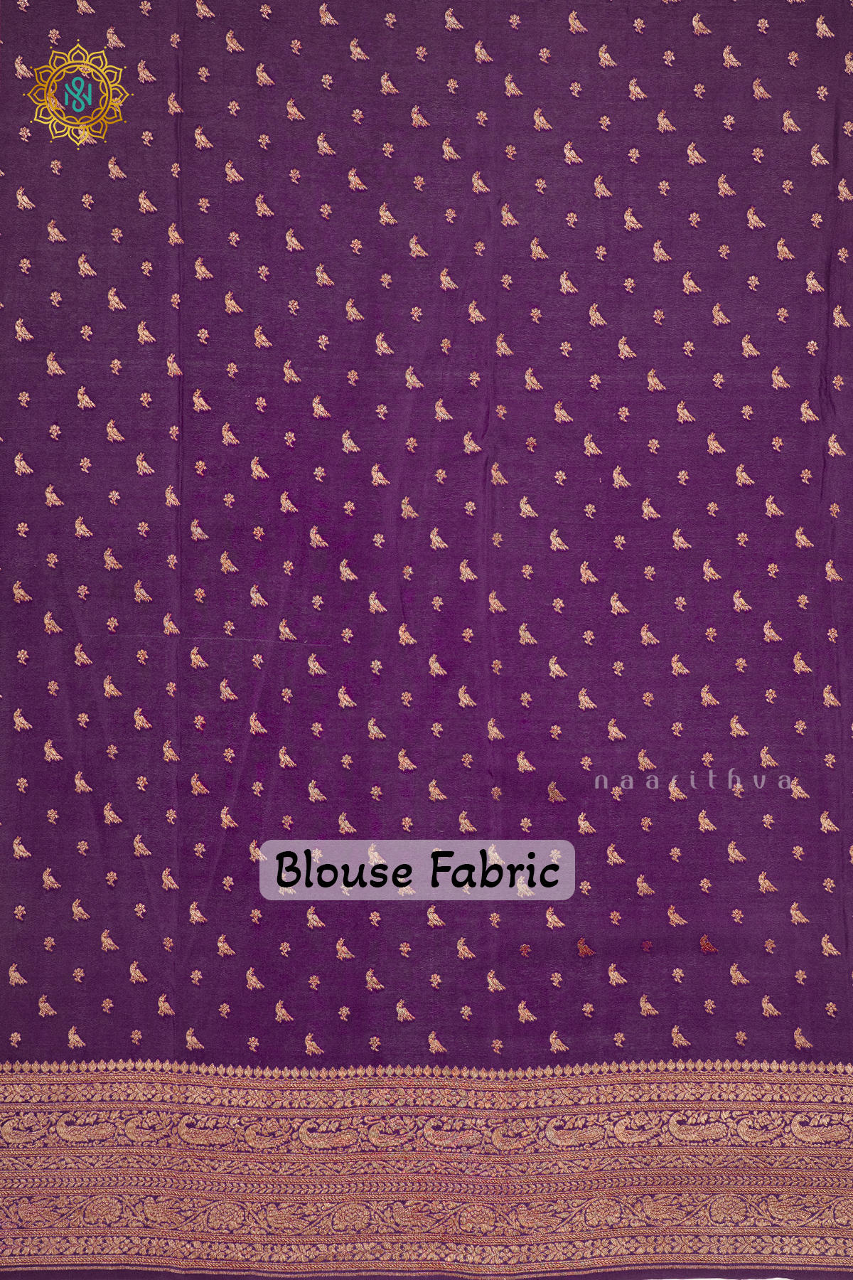 PINK WITH ORANGE & PURPLE - PURE BANARASI CREPE SILK