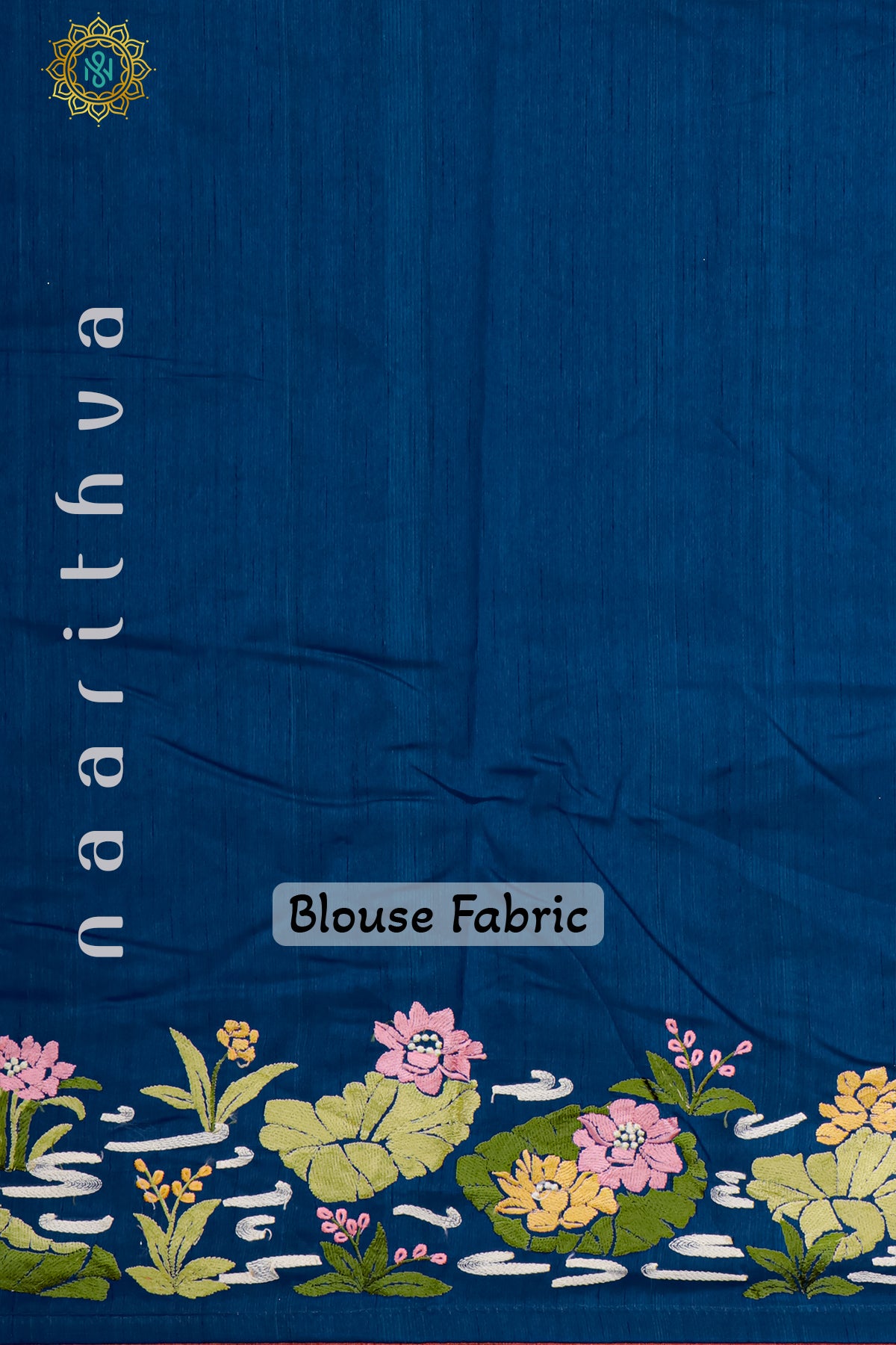 BLUE - SEMI TUSSAR SILK WITH EMBROIDERY