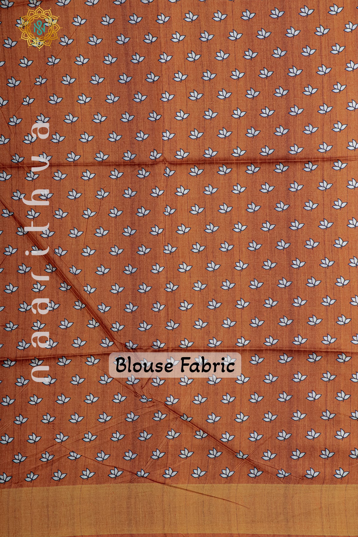 BIEGE WITH ORANGE - SEMI TUSSAR SILK