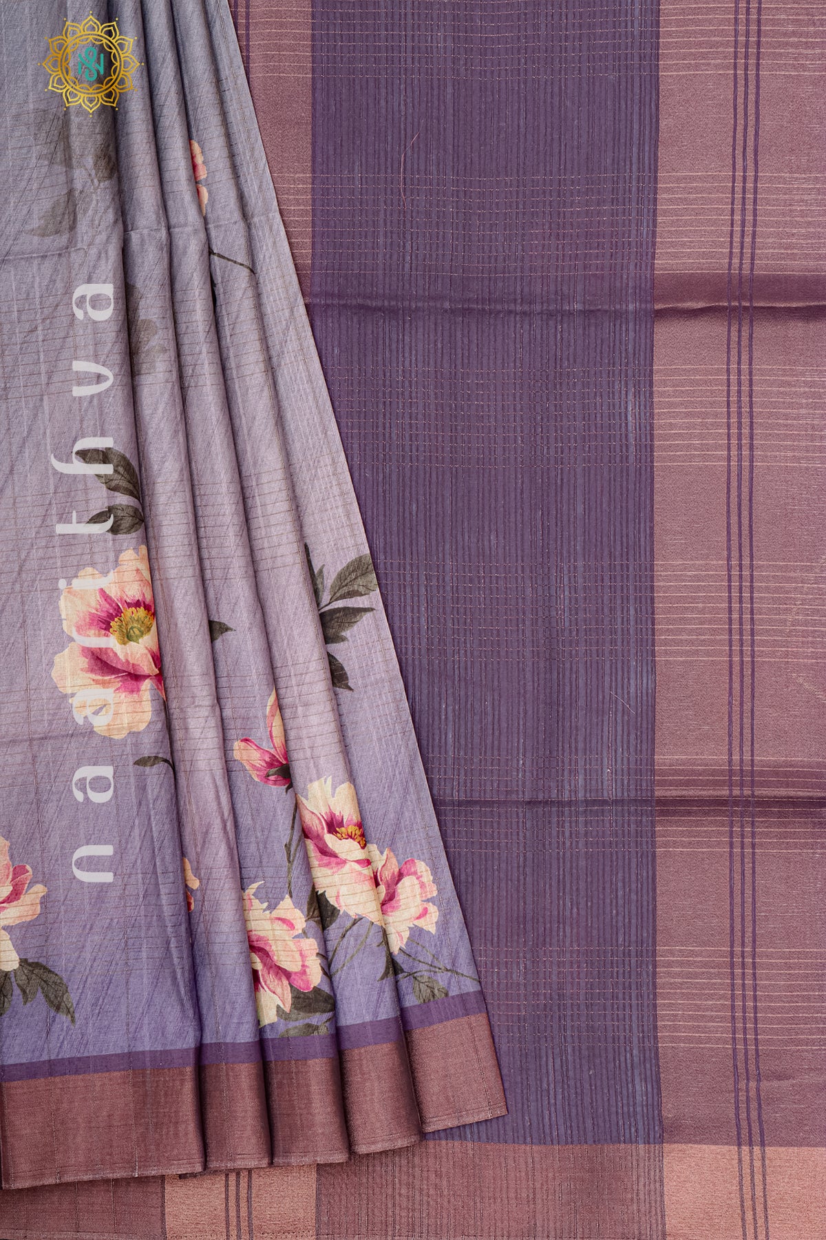 LAVENDER - SEMI TUSSAR SILK