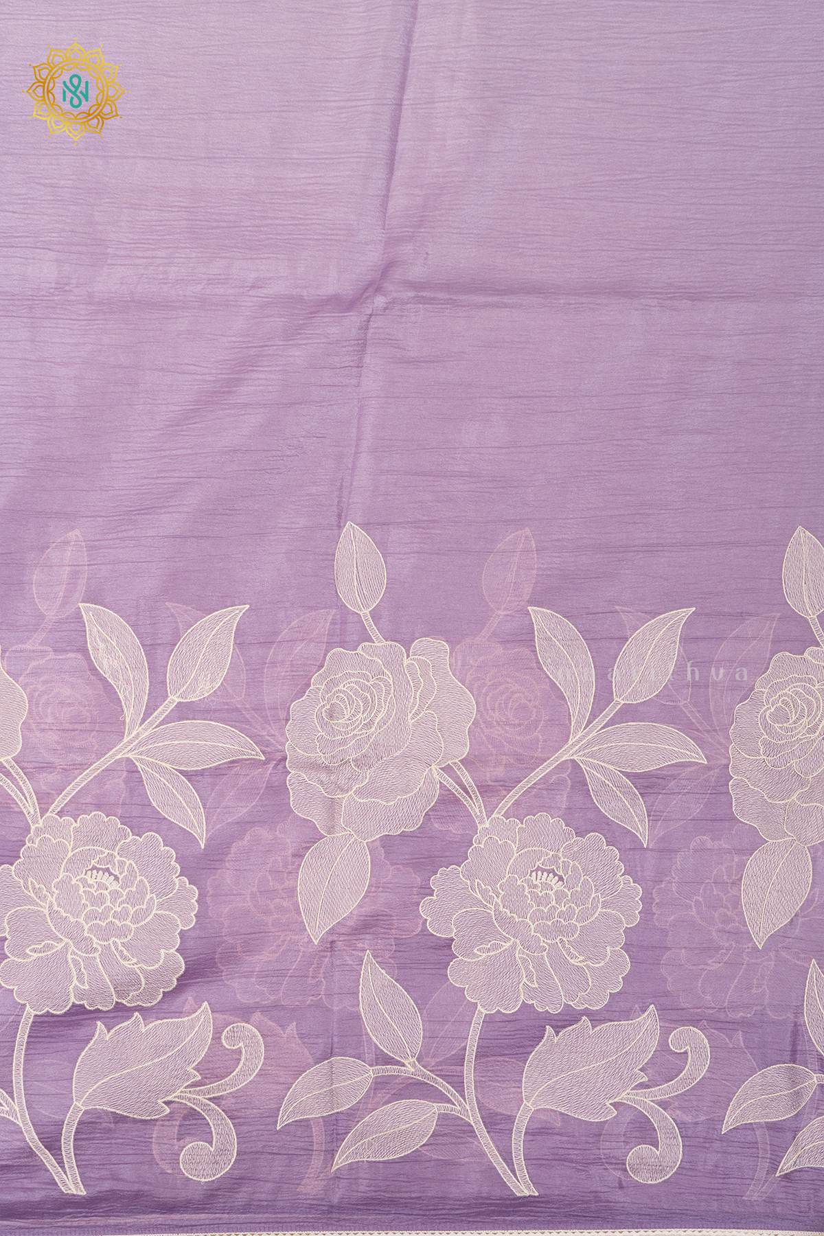 LAVENDER - CRUSH TISSUE WITH EMBROIDERY