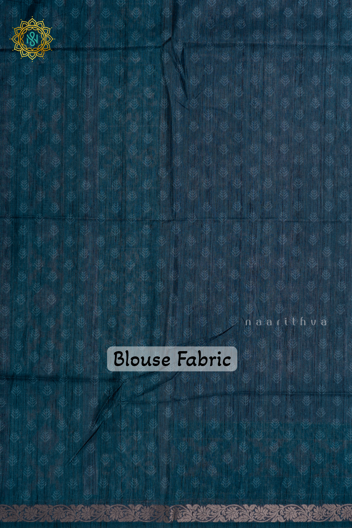 PINK WITH INK BLUE  - SEMI KOTHA CREPE WITH PRINTED BODY AND ZARI BORDER