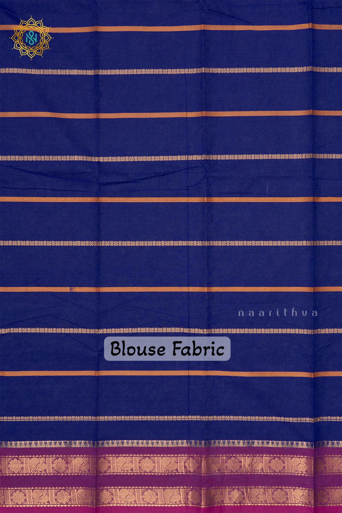 BLUE WITH MAGENTA - CHETTINAD COTTON