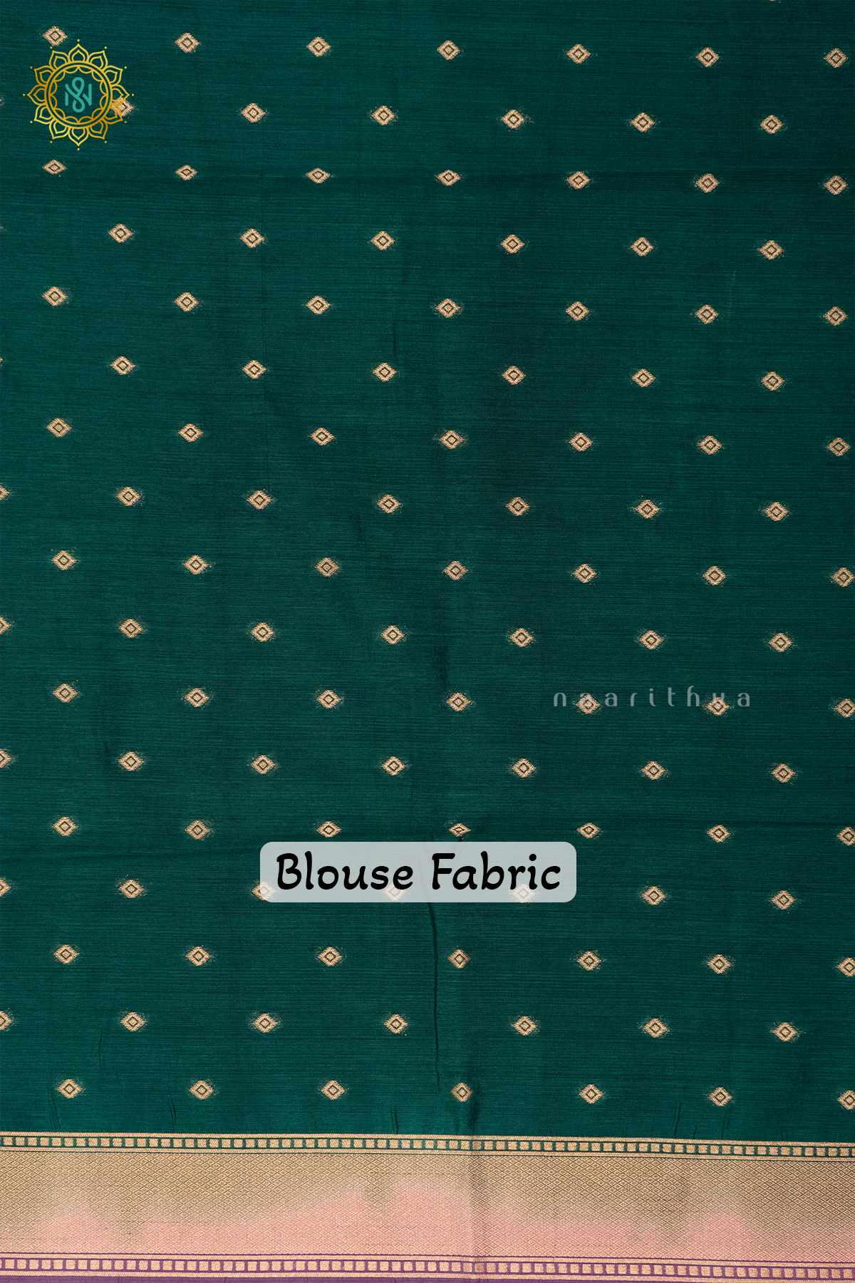 LIGHT PINK WITH BOTTLE GREEN - SEMI RAW SILK
