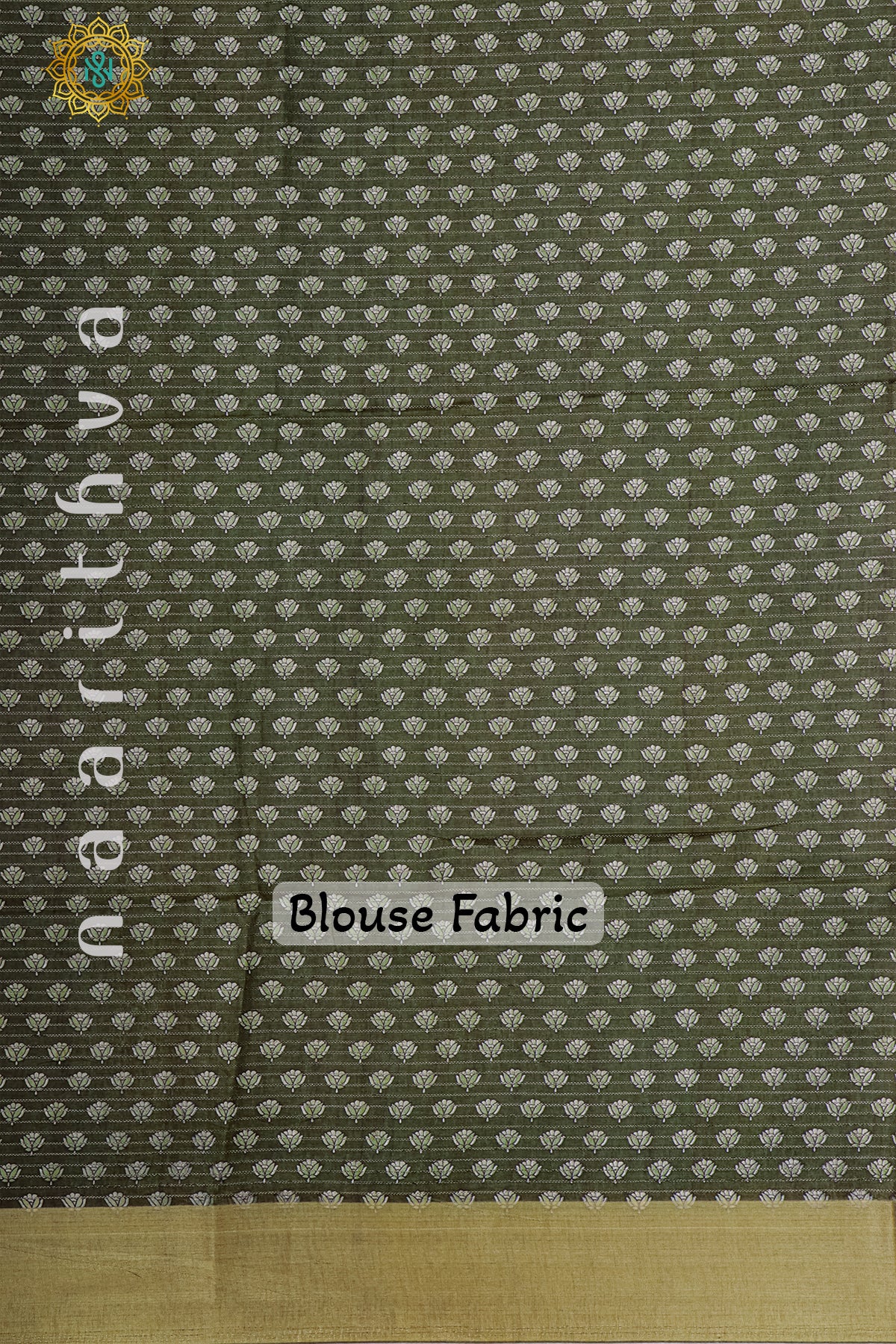 LIGHT GREEN WITH OLIVE GREEN - SEMI TUSSAR SILK