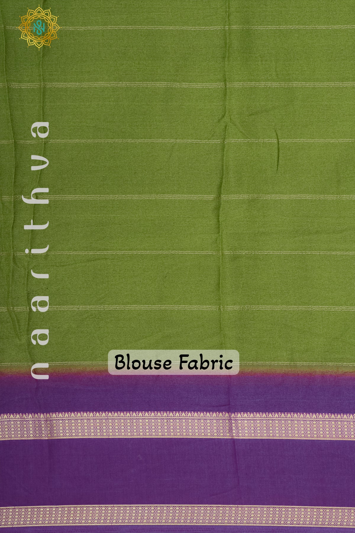 PARROT GREEN WITH PURPLE - SEMI GEORGETTE