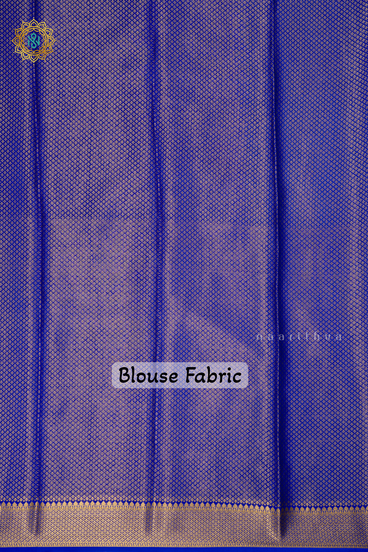 PEACOCK BLUE WITH ROYAL BLUE - PURE MYSORE CREPE SILK