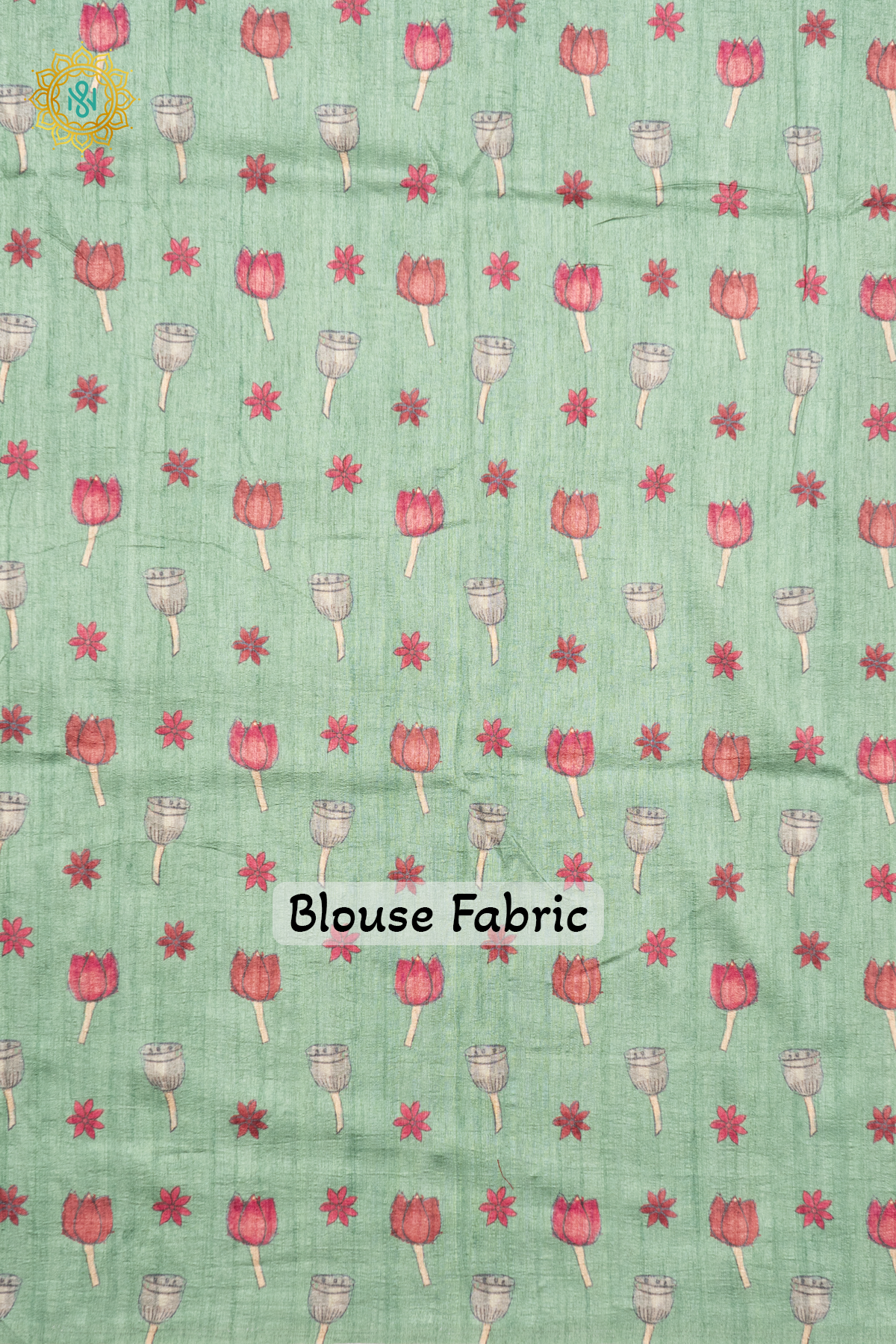 MAROON WITH PISTA GREEN - SEMI GICHA TUSSAR