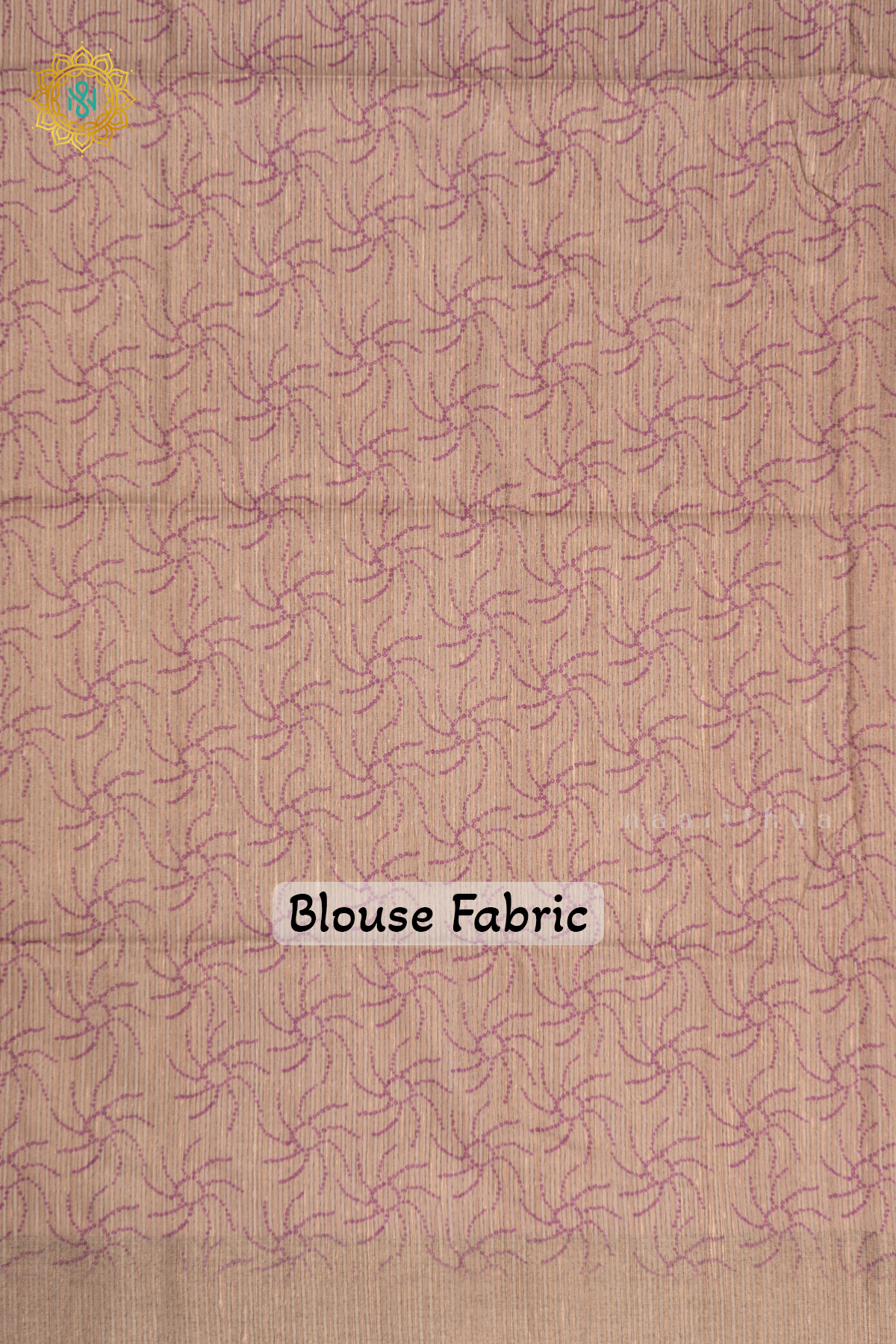 Lavender With Beige Semi Tussar Silk Saree With Bandhini Prints On Body And Zari Border