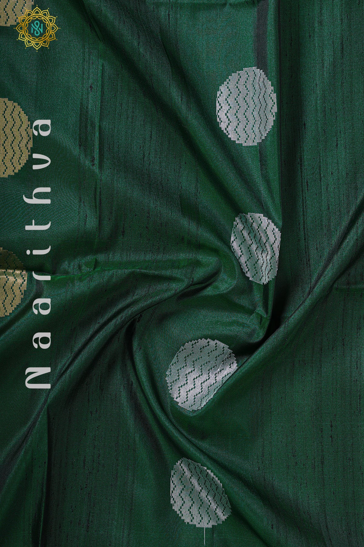 GREEN WITH BLACK - PURE KANJIVARAM SOFT SILK