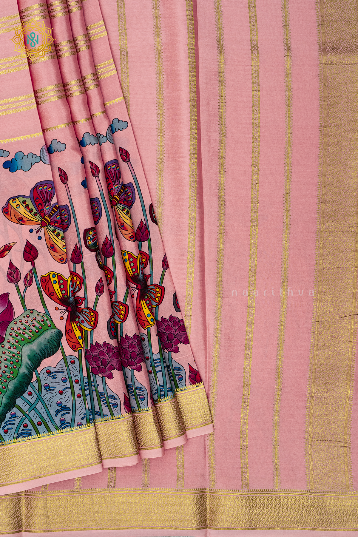 PEACH - PURE MYSORE CREPE SILK