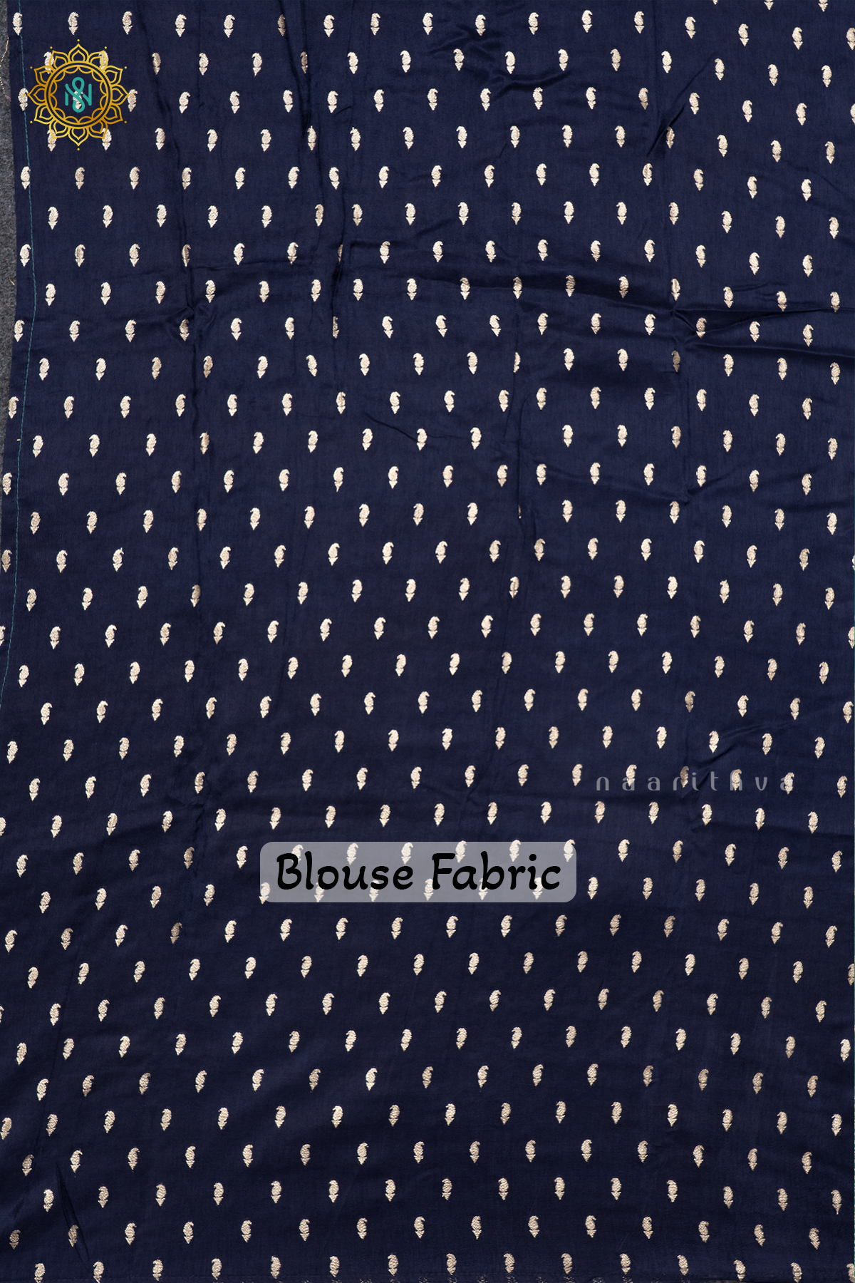 AQUA GREEN WITH NAVY BLUE - DOLA SILK