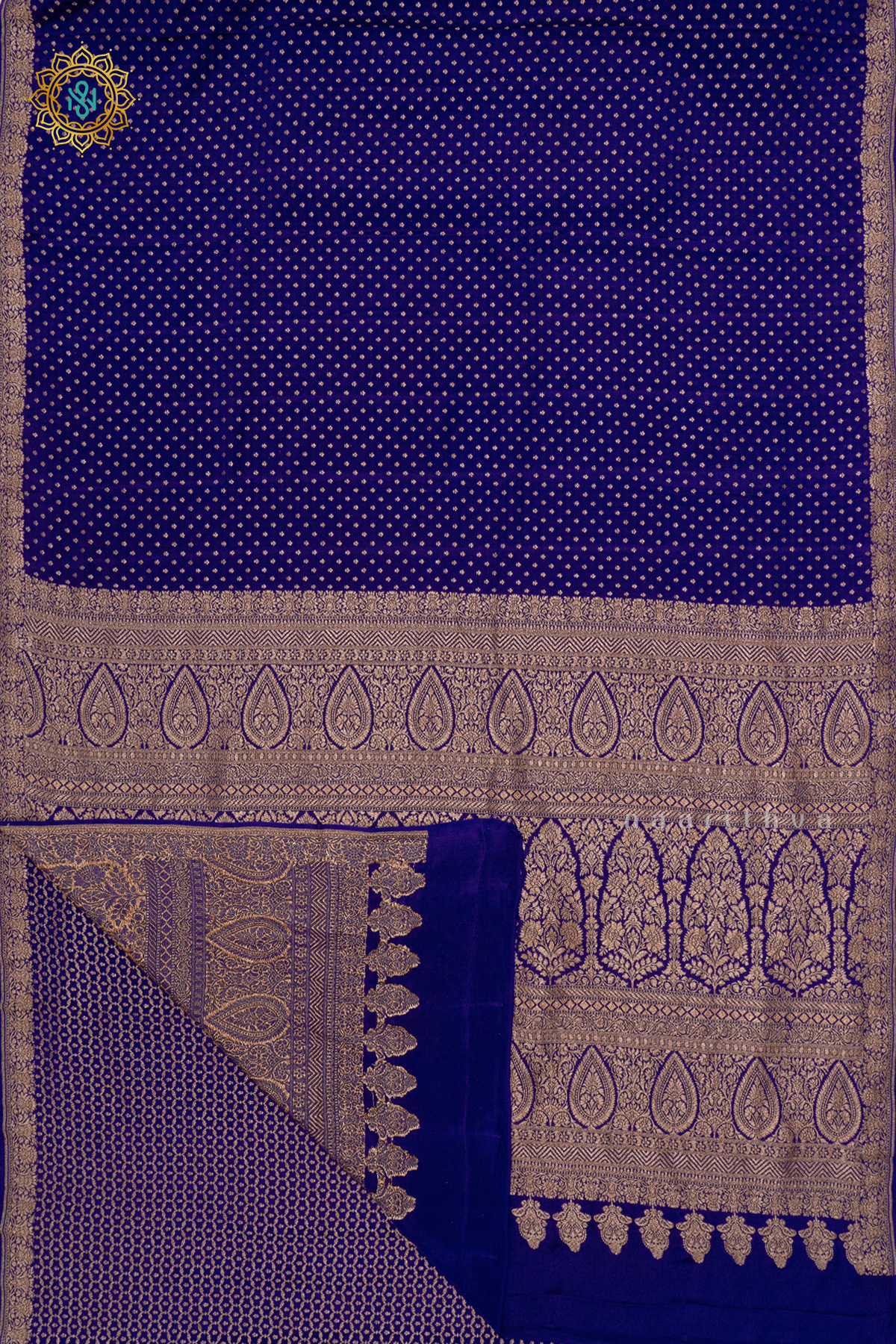 BLUE - PURE BANARASI CREPE