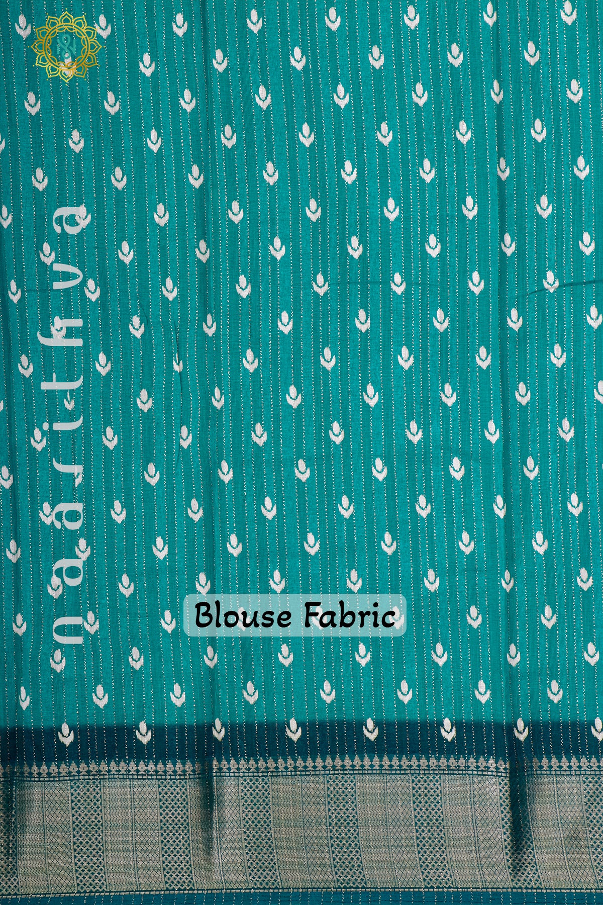 AQUA BLUE WITH PEACOCK BLUE - SOFT COTTON