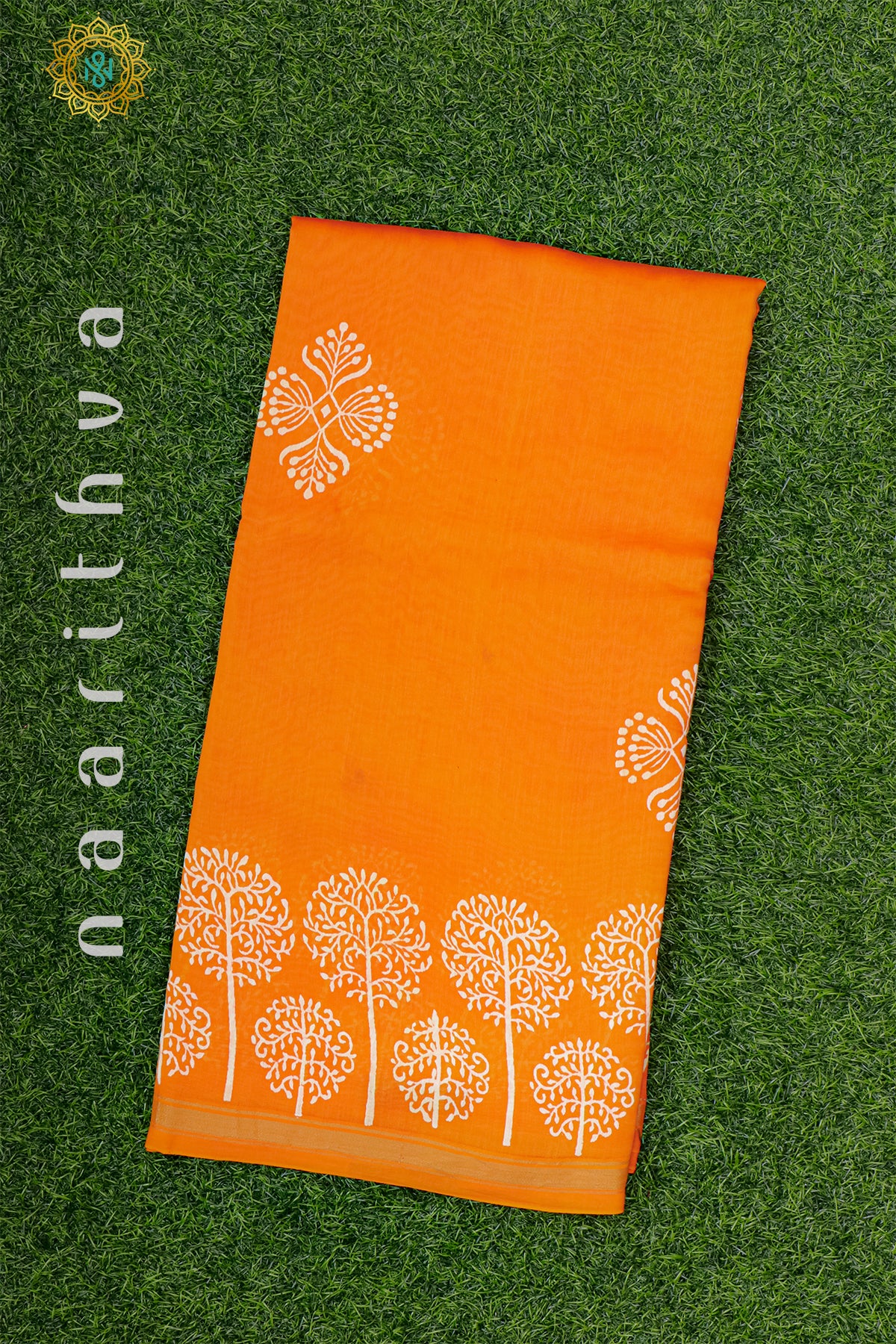 ORANGE - CHANDERI SILK COTTON