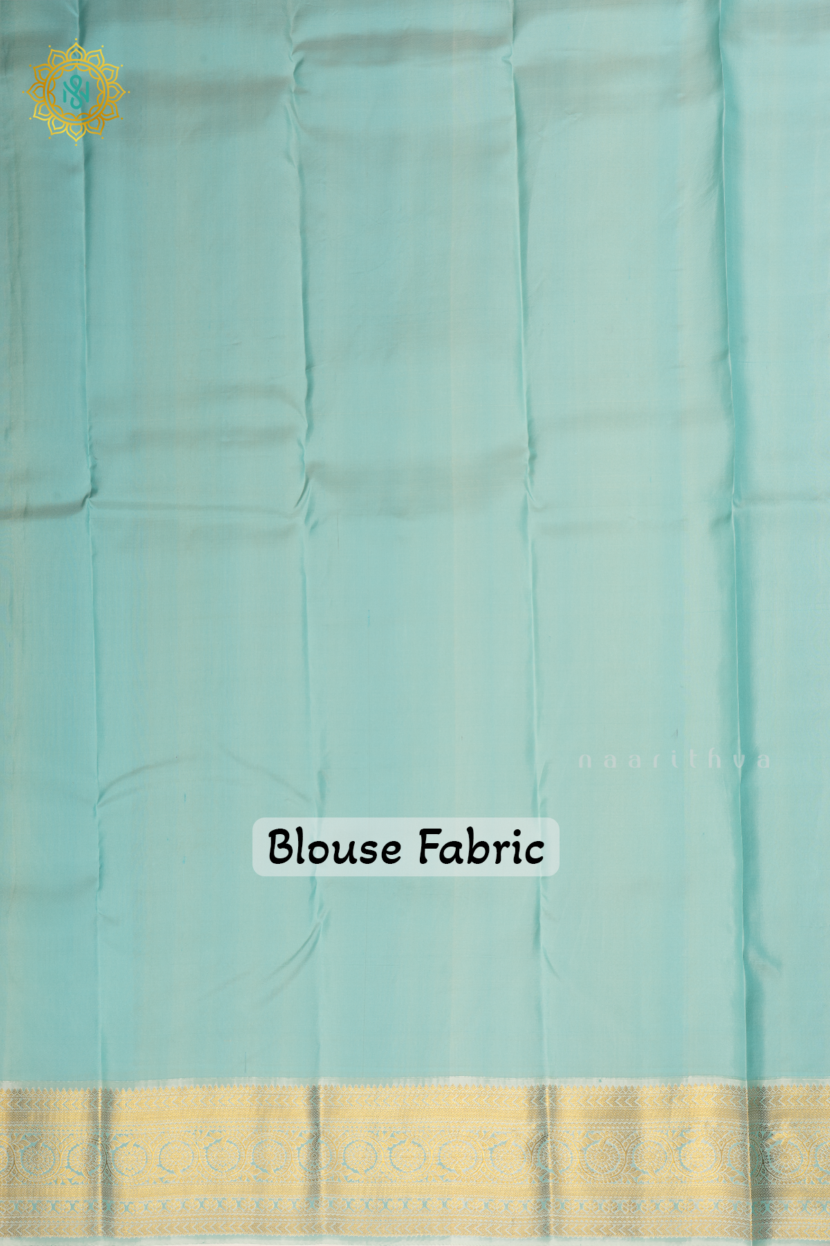 Brown with Aqua Blue Pure Kanjivaram Silk Saree With Zari Buttas On The Body And Contrast Zari Border