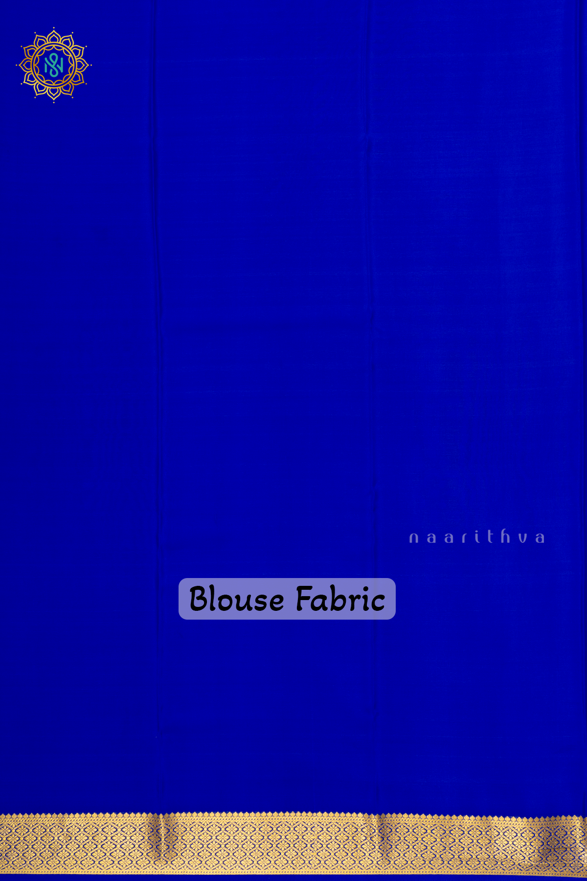 AQUA BLUE WITH ROYAL BLUE - PURE MYSORE CREPE SILK