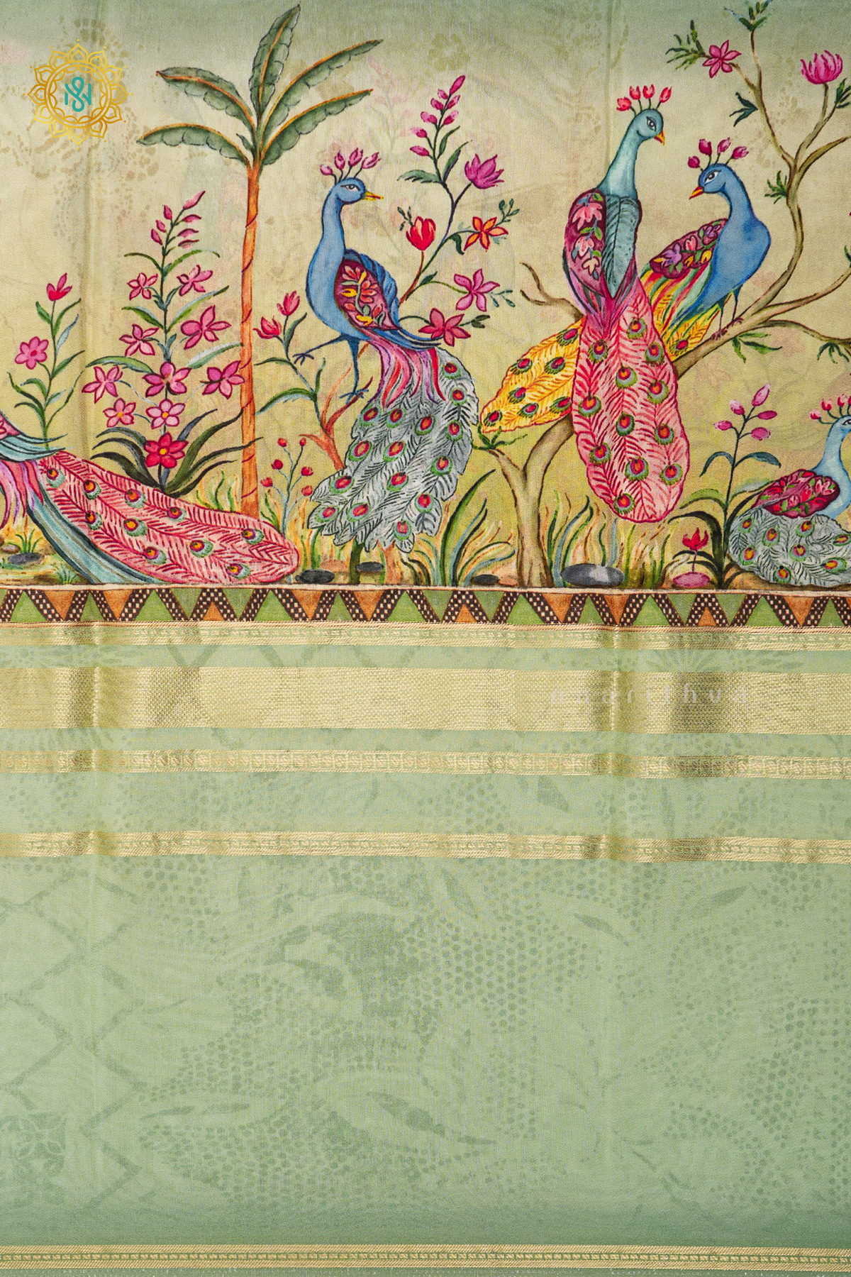 PISTA GREEN - SEMI CREPE SILK